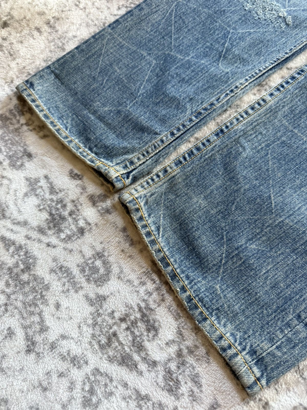 Japanese Brand Co&Lu Japan Daicock Evisu Style Redline Baggy Loose Jeans Size US 32 / EU 48 - 18 Thumbnail
