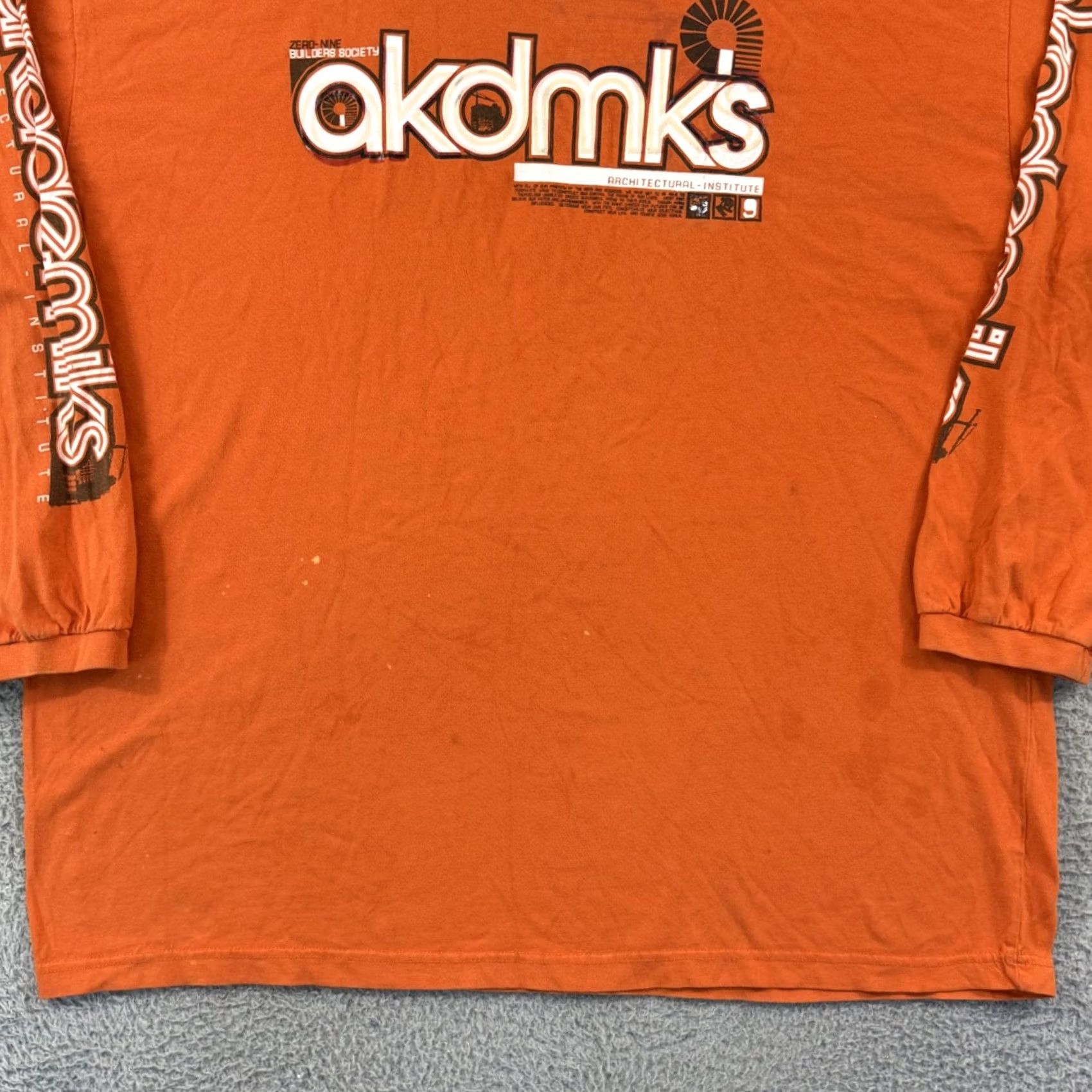 Akademiks VINTAGE Akademiks Shirt Men 3XL Orange Long Sleeve Hip Hop Y2K Graphic Print Crew Neck Logo Embroidered Size US XXL / EU 58 / 5 - 2 Thumbnail