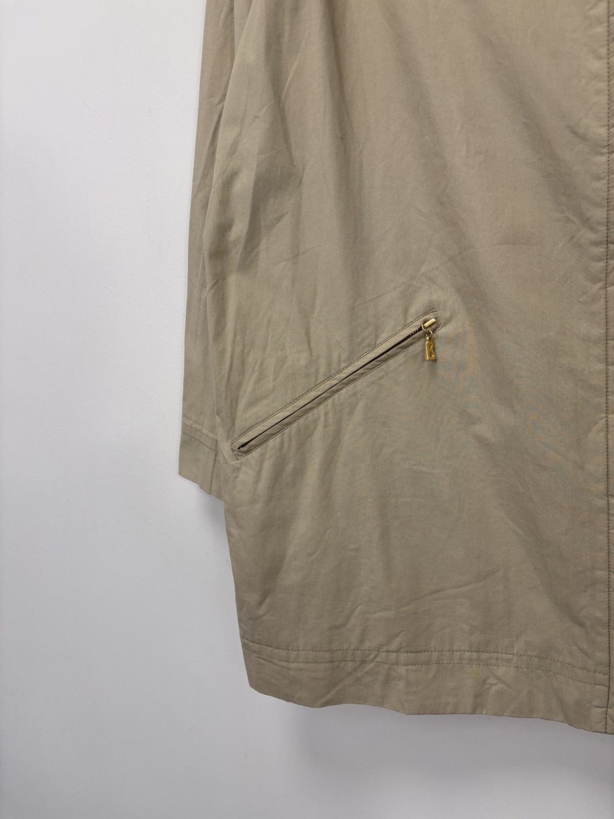 Bogner Bogner Women’s Beige Cotton Short Trench Coat Jacket Size XL / US 12-14 / IT 48-50 - 5 Thumbnail