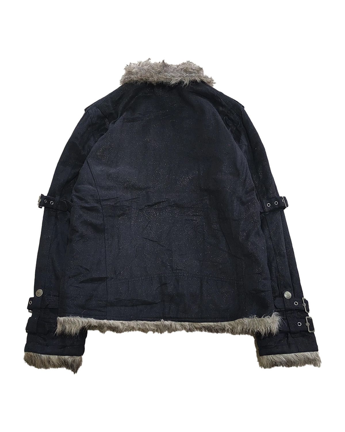 Le Grande Bleu (L.G.B.) Bernings Sho Faux Fur Biker Jacket — 2000s Bondage Size US L / EU 52-54 / 3 - 3 Thumbnail