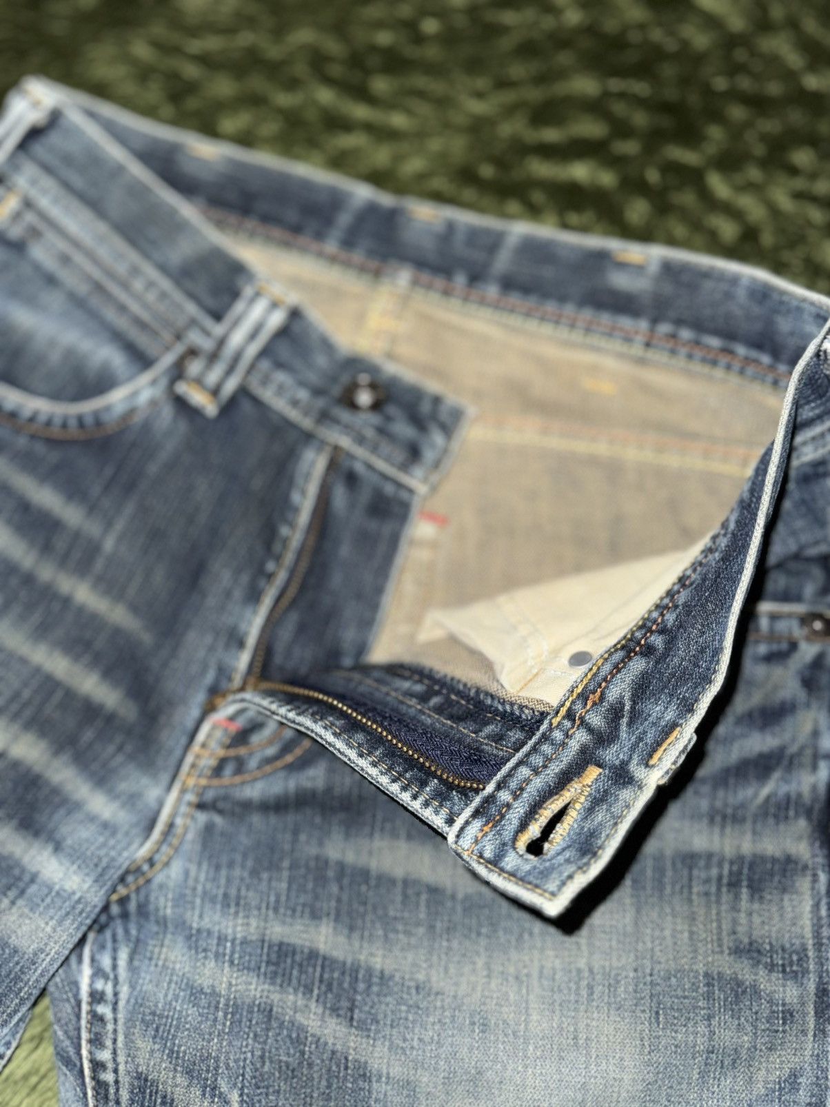 Wrangler [29] wrangler japan red batek vintage washed denim pants Size US 29 - 3 Thumbnail