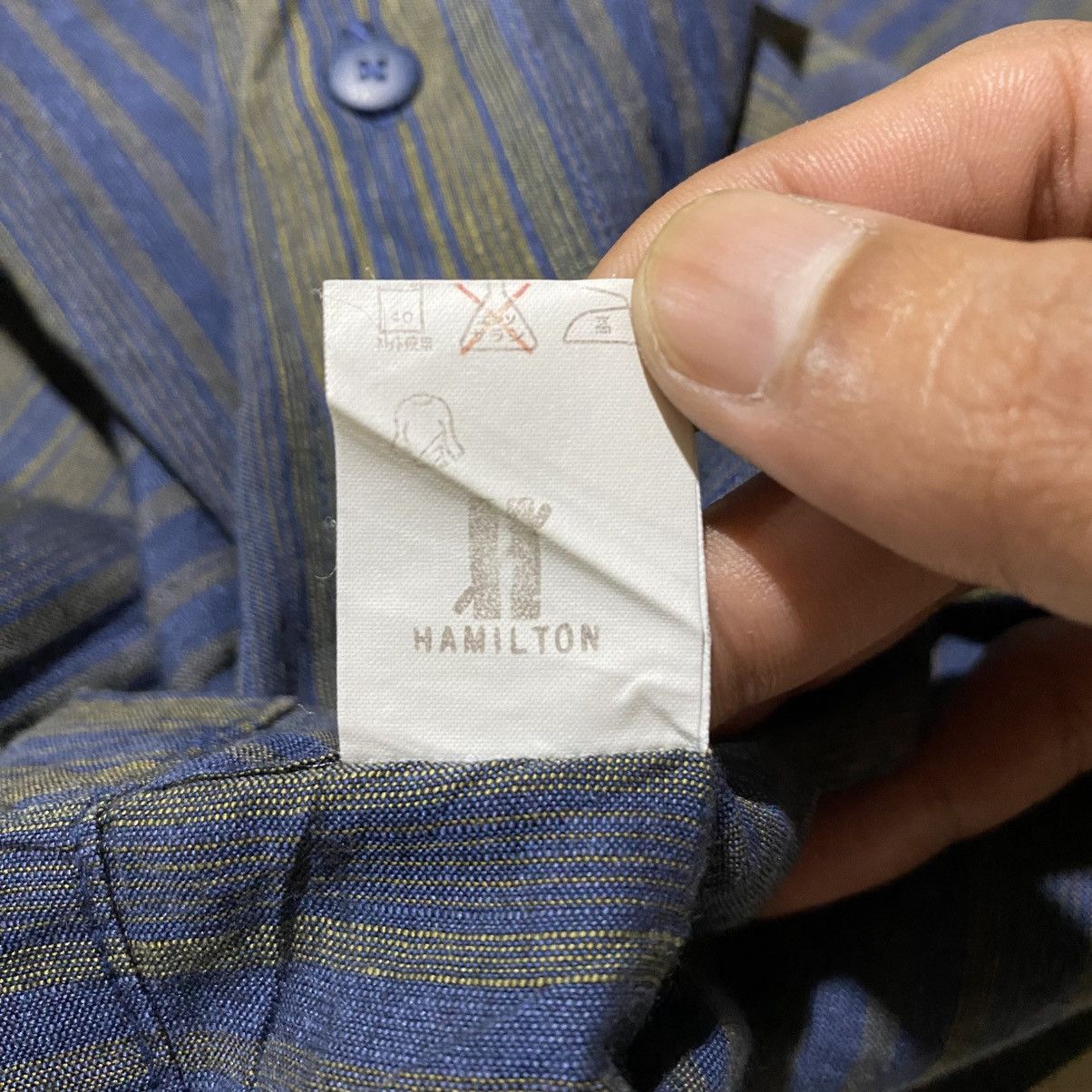 Issey Miyake Vtg Issey Miyake Plaid Striped Sanghai Collar Shirt Button Size US XL / EU 56 / 4 - 7 Thumbnail
