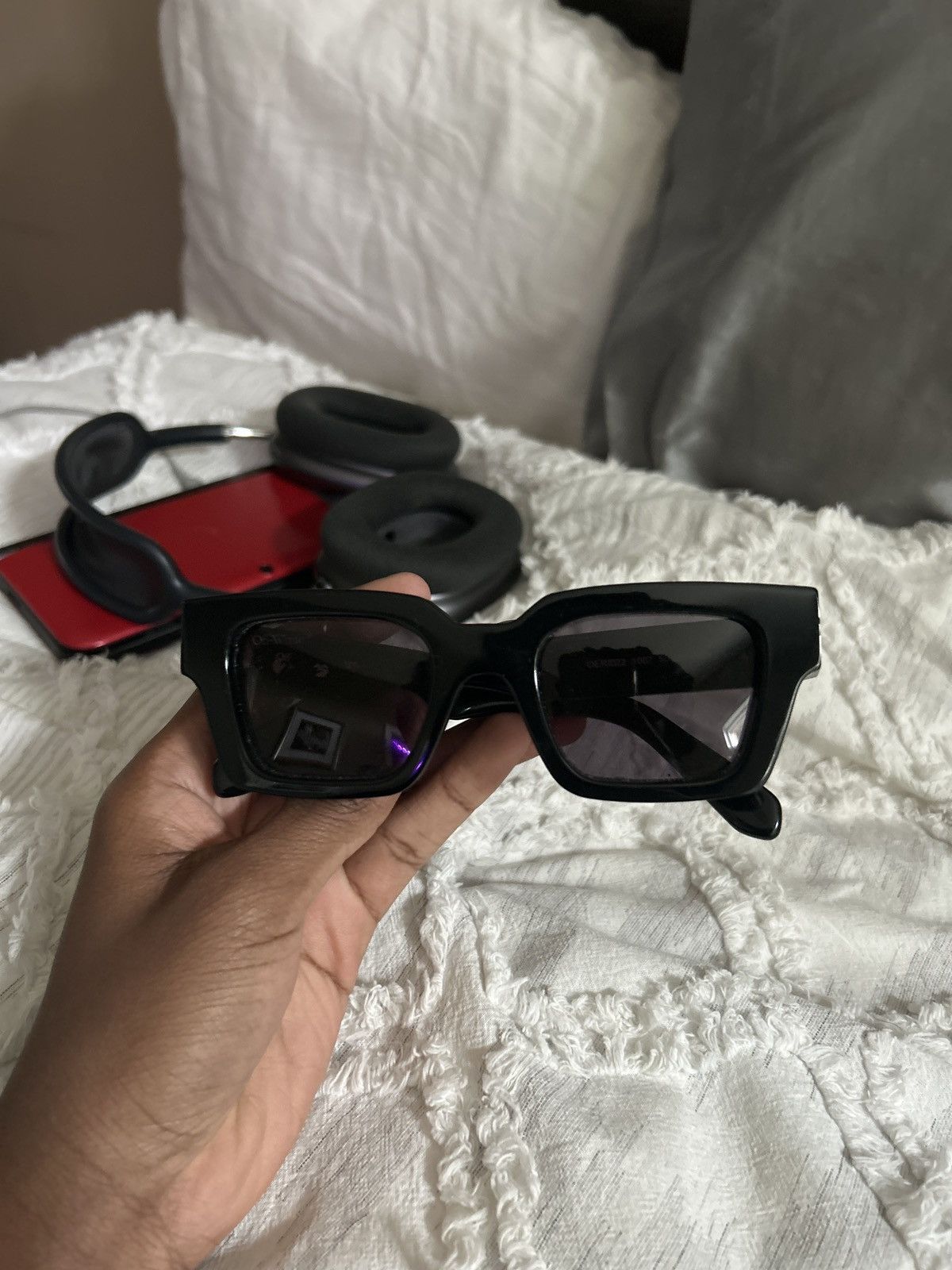 Off-White Off White Acetate Arthur Square Sunglasses All Black Size ONE SIZE - 2 Thumbnail