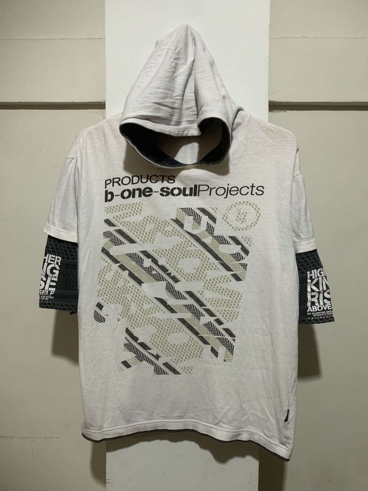 14th Addiction Japanese Double Layer B-One Soul Project Hoodie Tee Shirt Size US L / EU 52-54 / 3 - 2 Thumbnail