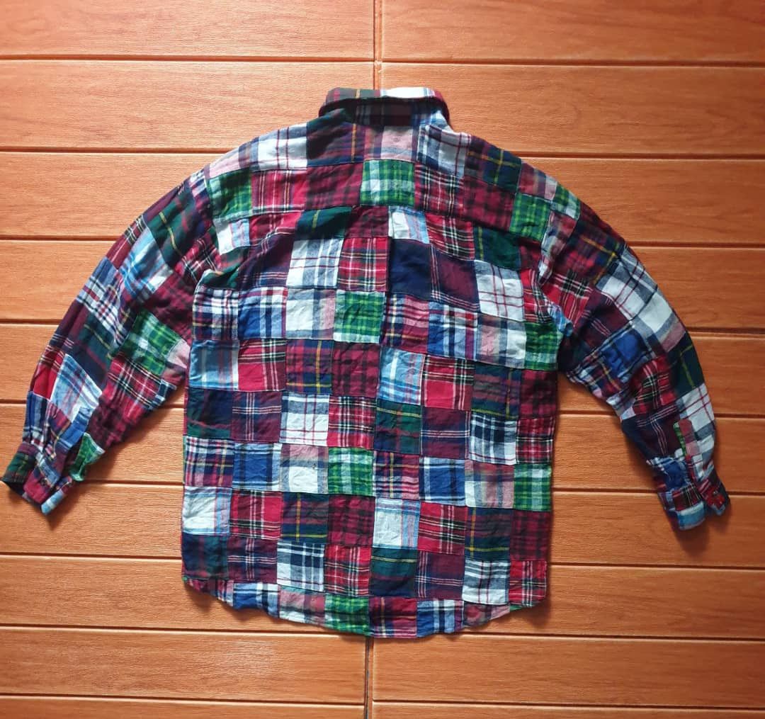 Japanese Brand 💥 Blue Cross Patchwork Japanese brand Shirt Size US L / EU 52-54 / 3 - 11 Thumbnail
