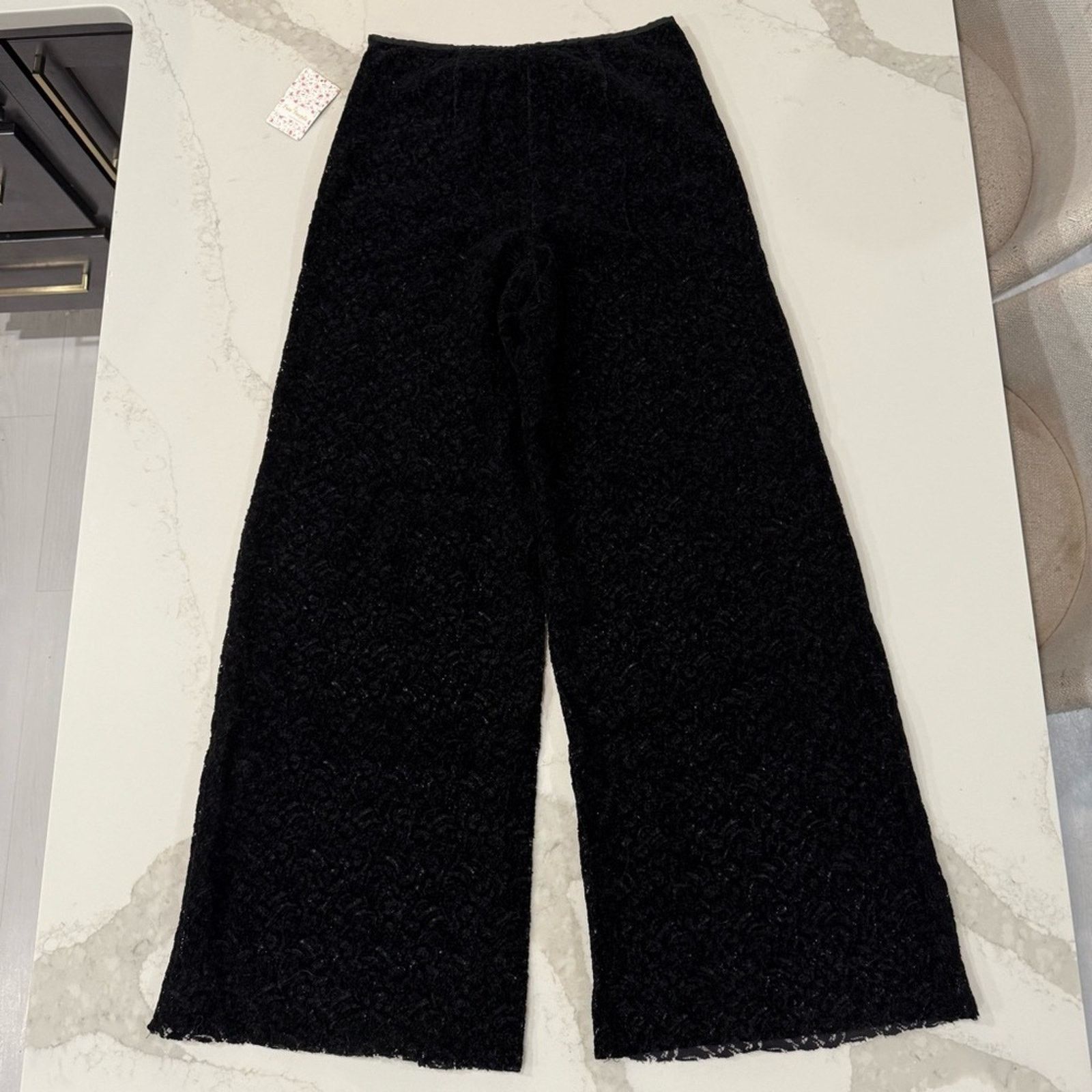 Free People Free People NWT Briana Velvet Lace Wide Leg Pants Womens 6 Size 28" / US 6 / IT 42 - 11 Thumbnail