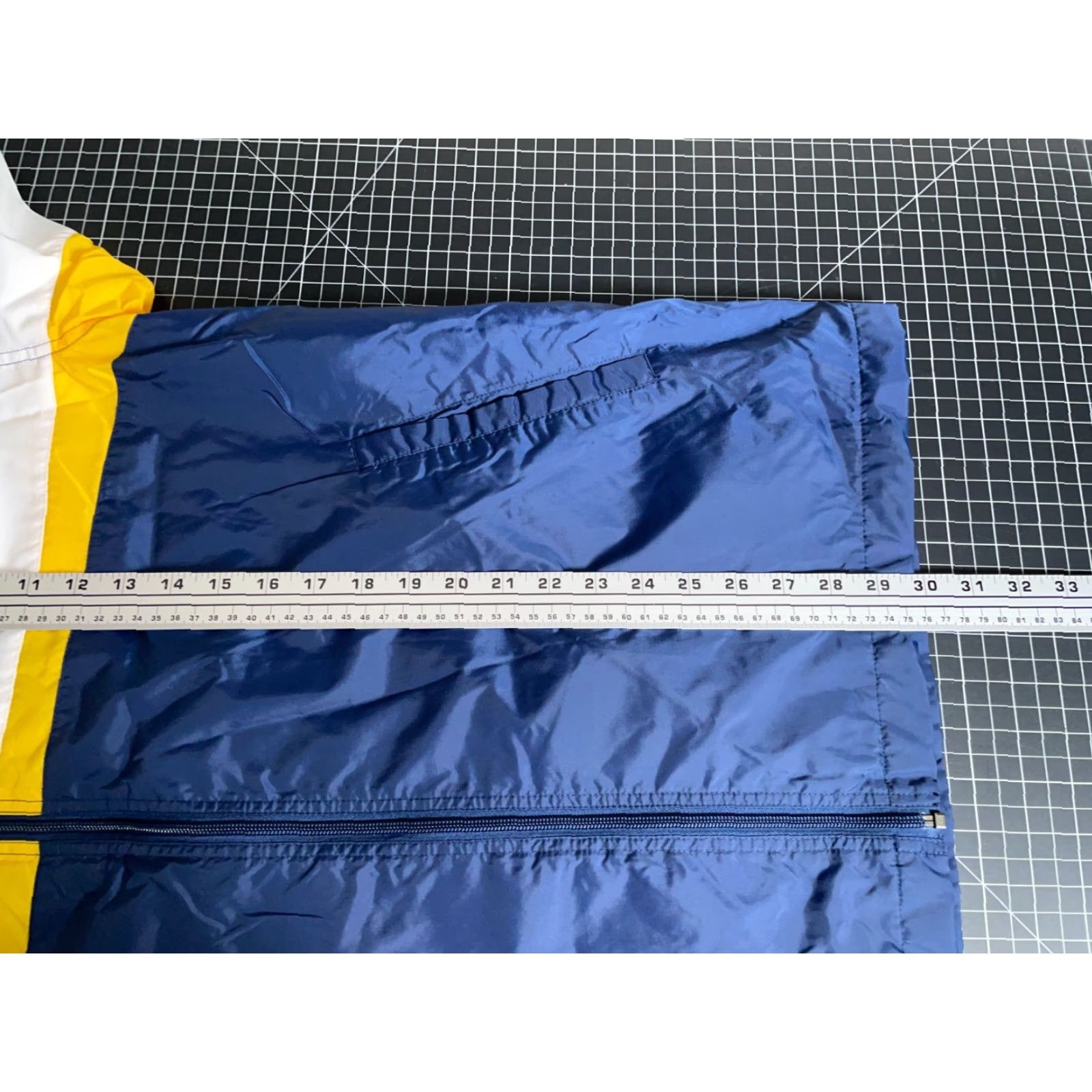 Nike VINTAGE Nike Windbreaker Jacket Zip Up Full Zip Lined Striped Nylon Polyester Men M Blue Yellow White 90s Retro Logo Pockets Front Zip Mens Size US M / EU 48-50 / 2 - 5 Thumbnail