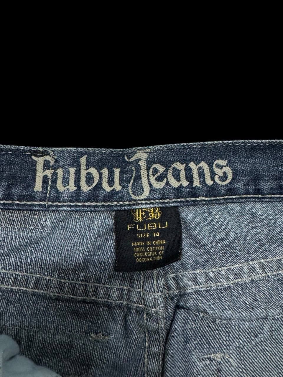 Tornado Mart SUPER BAGGY 90s Style Fubu Mudwash Wide Studded Jeans Size US 26 / EU 42 - 9 Thumbnail
