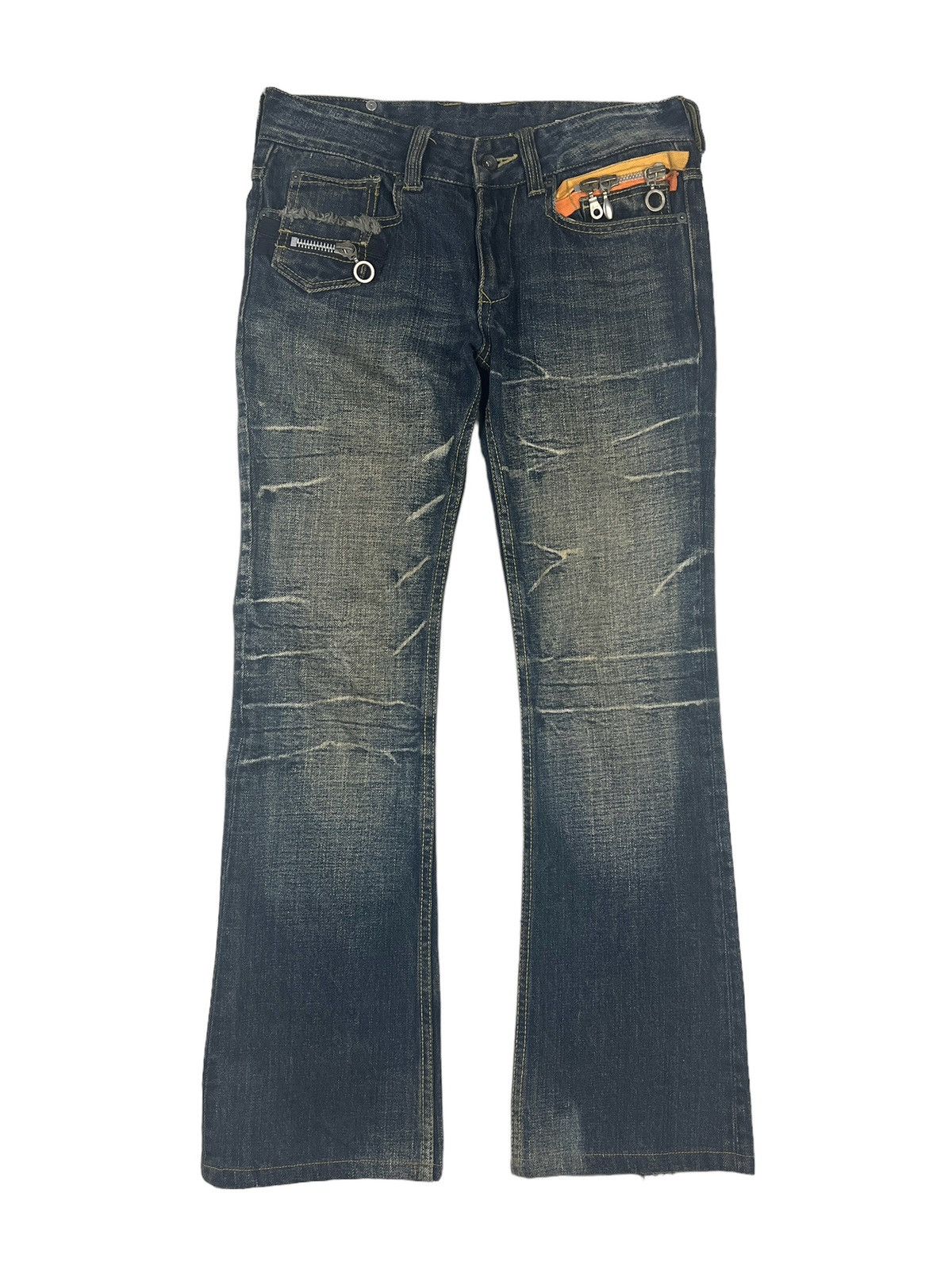 semanticdesign Semantic Design 🇯🇵 Multi Zipper Flare Denim Size US 30 / EU 46 - 1 Thumbnail