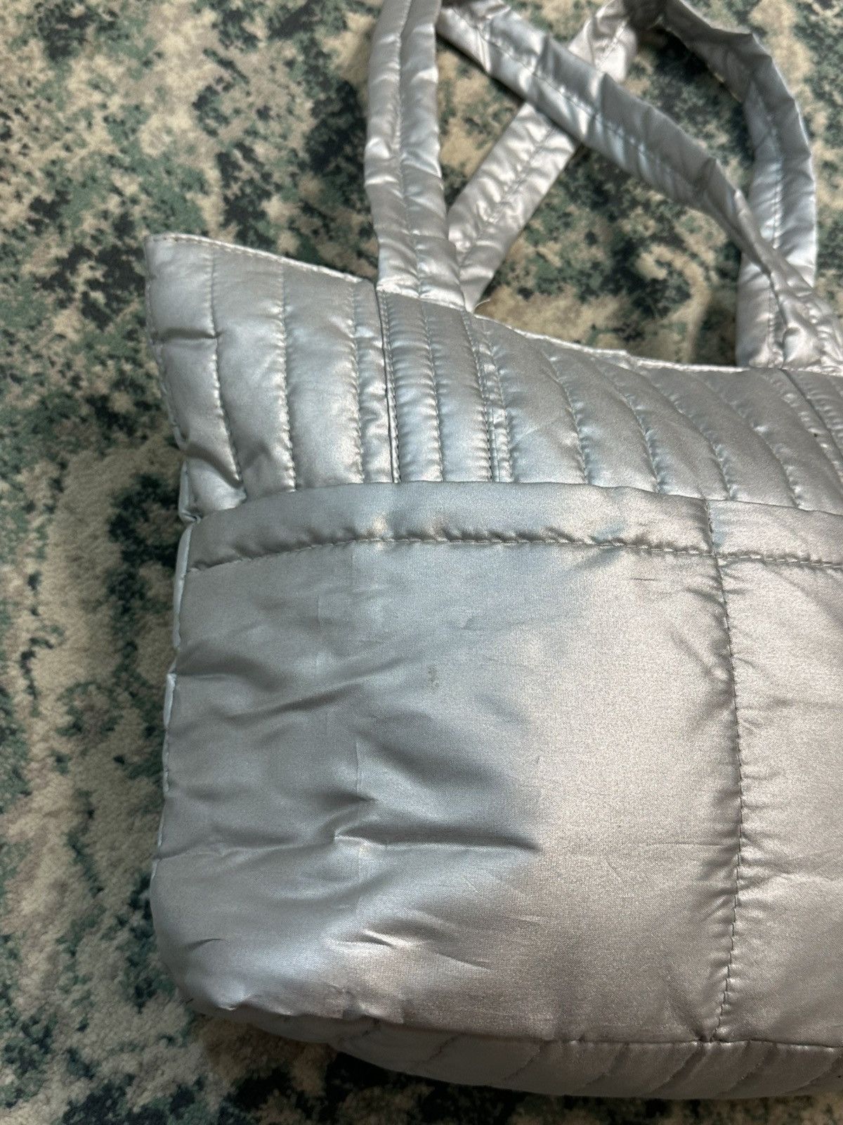 Issey Miyake Plantation By Issey Miyake Silver Puffer Tote Bag Size ONE SIZE - 5 Thumbnail