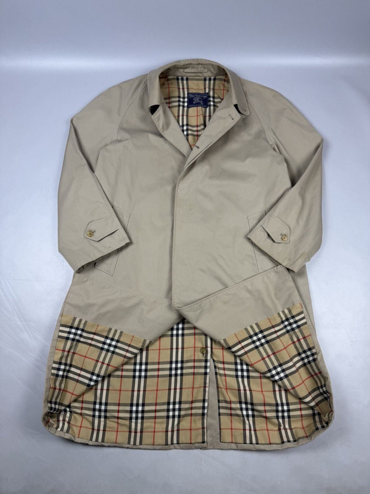 Burberry Burberry trench coat beige old money style whit novacheck Size US L / EU 52-54 / 3 - 3 Thumbnail