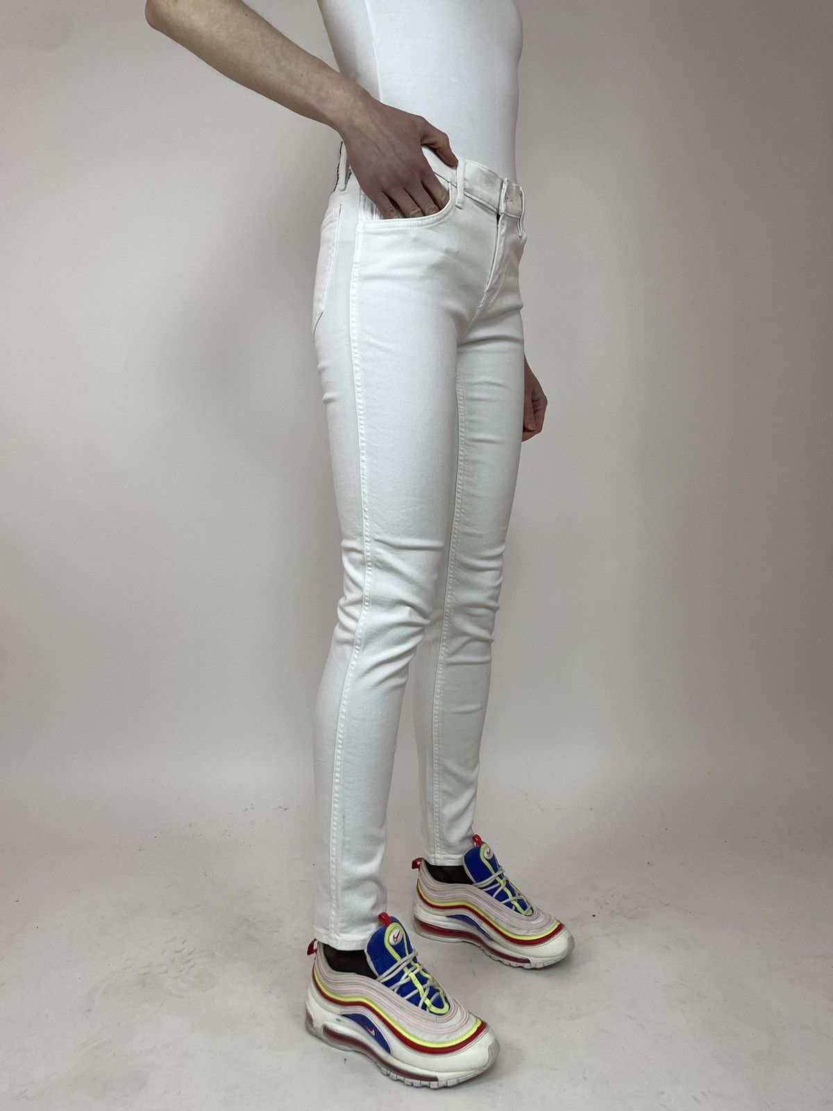 Designer × Levi's Levis Line 8 Womens White Skinny jeans size W27 Size 27" / US 4 / IT 40 - 3 Thumbnail