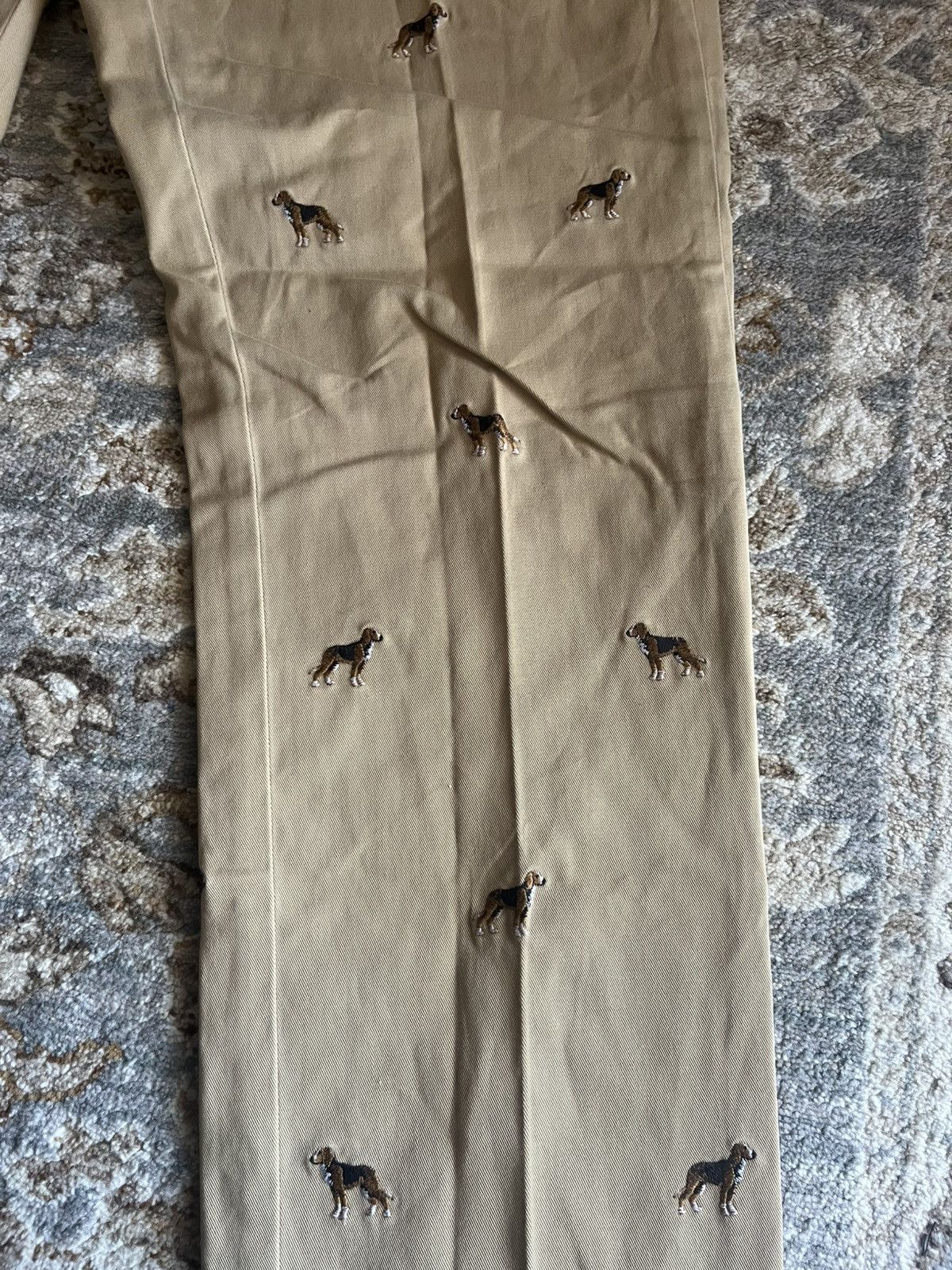 RRL Ralph Lauren POLO RALPH LAUREN DOG EMBROIDERY CHINOS 35x32 Size US 35 - 2 Thumbnail