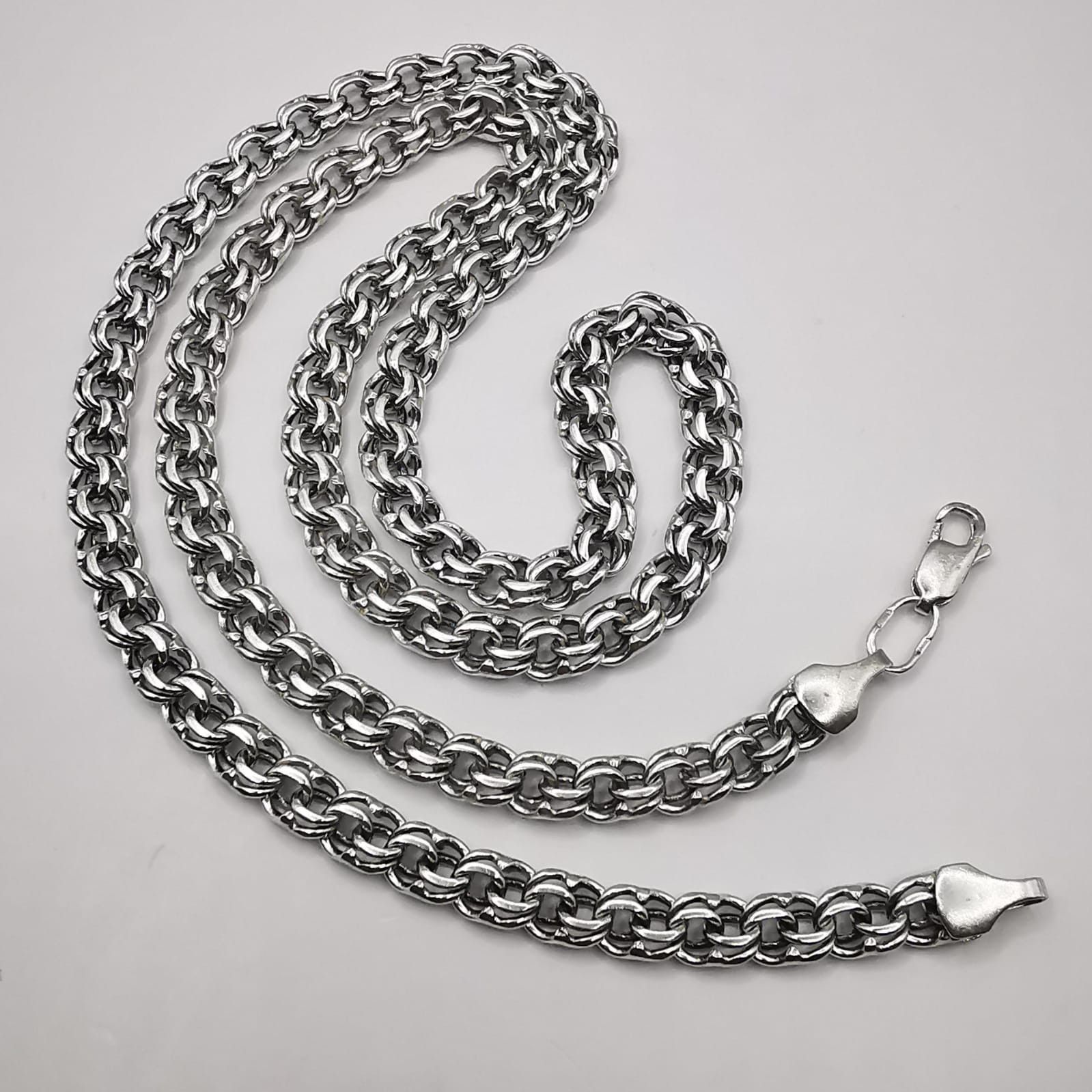 Sterling Silver Vintage Jewelry Chain, 925 Sterling Silver, Signed 29,62g Size ONE SIZE - 3 Thumbnail