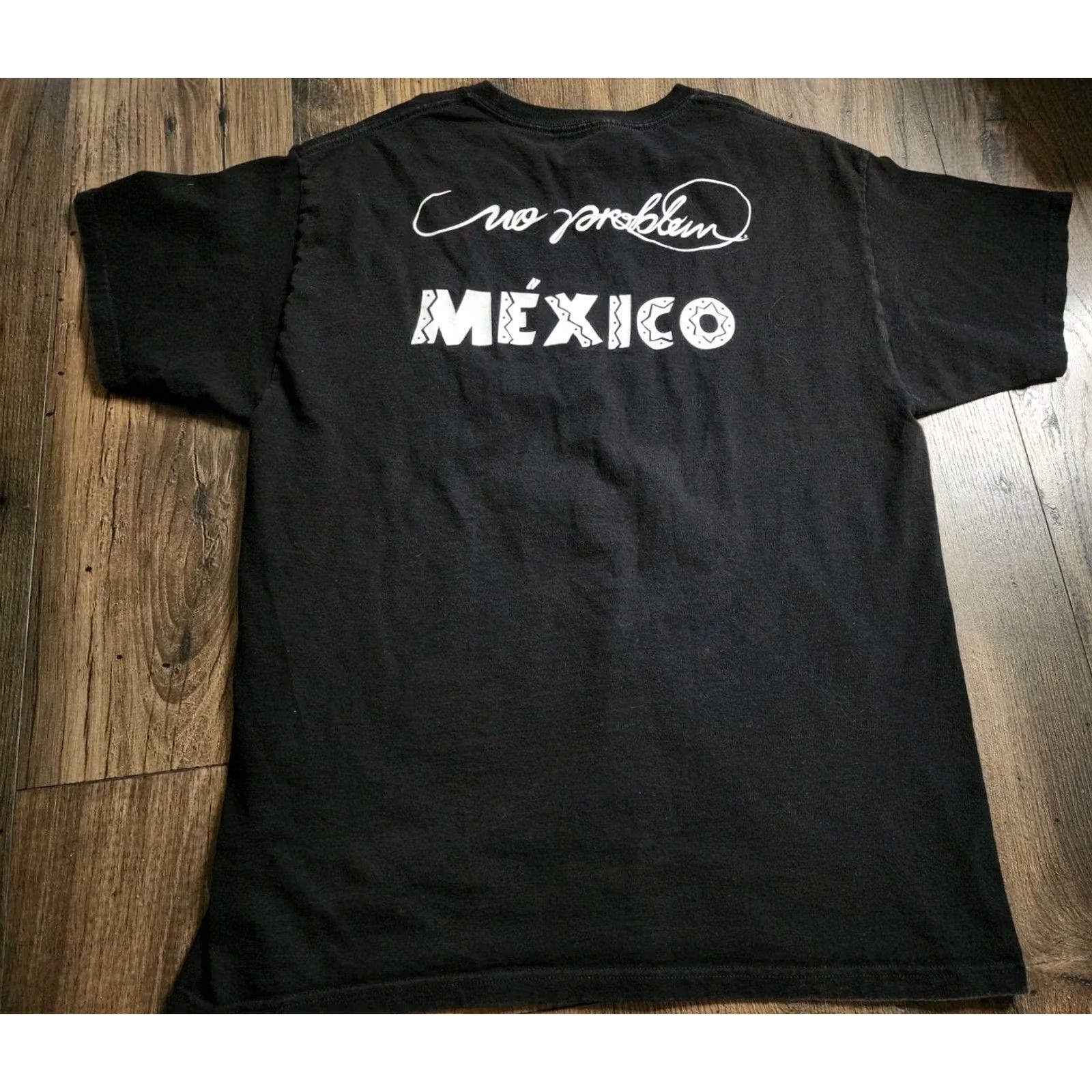 Doublet No Problem Mexico Cinco De Mayo T Shirt Mens L Black Cotton Crew Neck Short Sleeve Skull Funny Charro Dual Sided Size US L / EU 52-54 / 3 - 2 Thumbnail