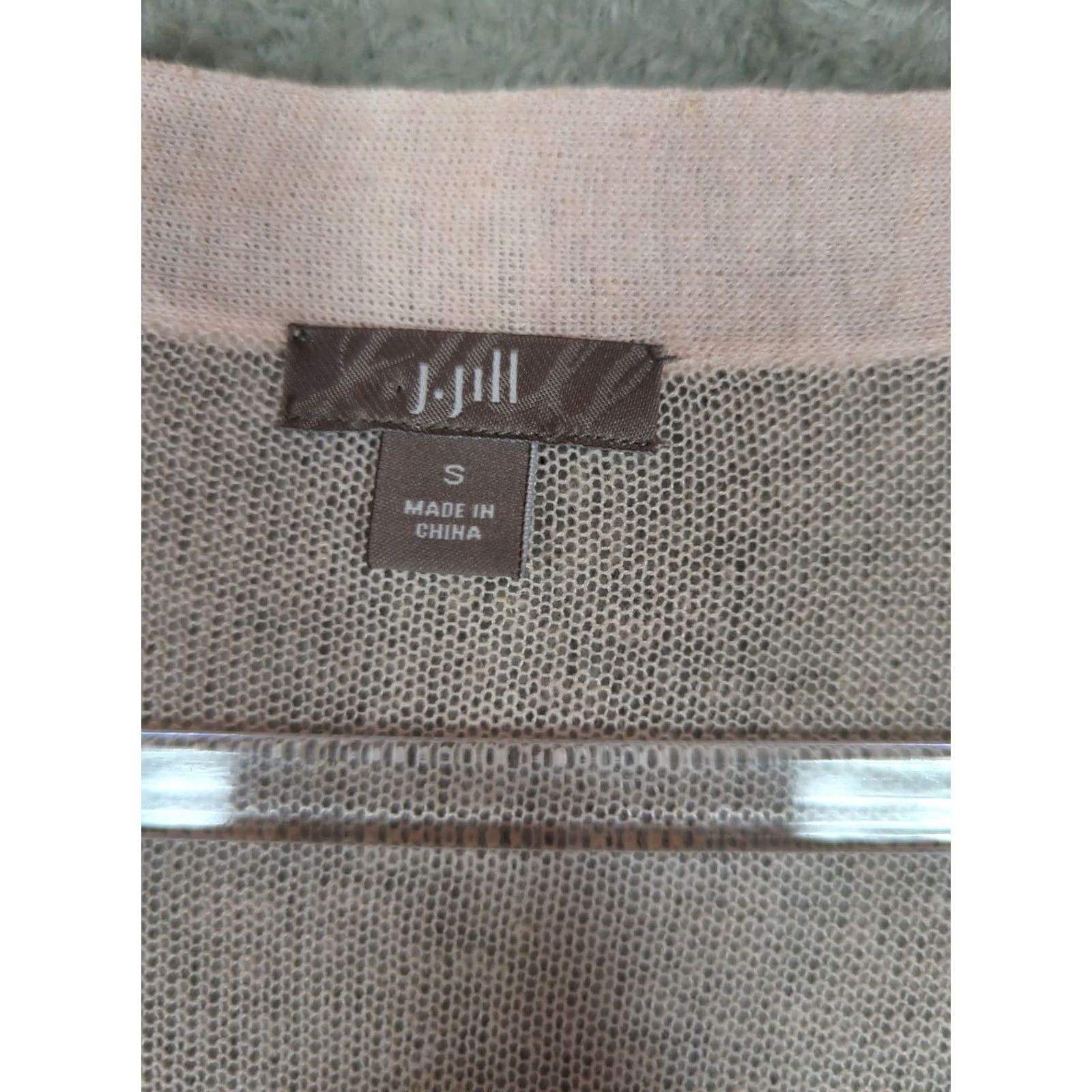 J. Jill J Jill Cardigan Womens Small Pastel Pink Sweater Linen Blend Coquette Size S / US 4 / IT 40 - 6 Thumbnail
