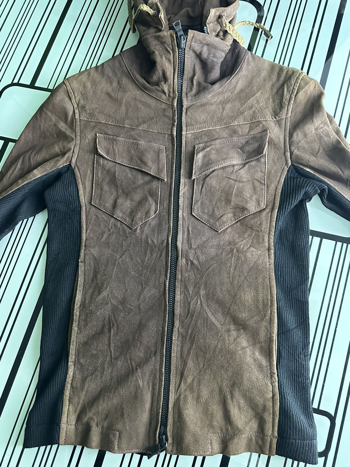 BUFFALO BOBS Buffalo Bobs Zipper Hoodie Leather Jacket Size US XS / EU 42 / 0 - 9 Thumbnail