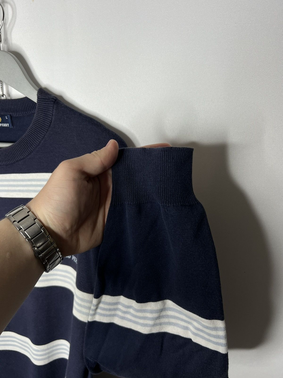 Other Vintage Fred Perry Striped Sweatshirt Long Sleeve Sweeter Size US L / EU 52-54 / 3 - 6 Thumbnail