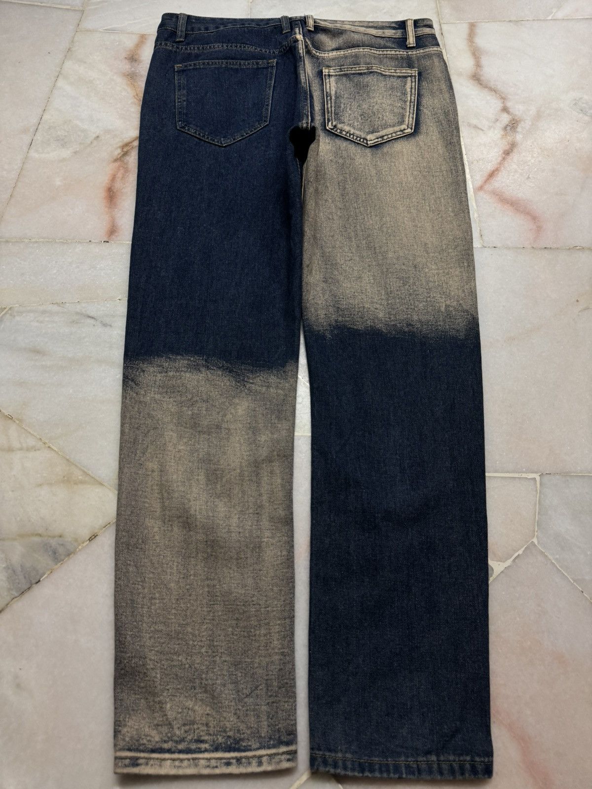 Kapital 💥RARE💥SICK JAPANESE 2 TONE COLOR DISTRESSED RIPPED JEANS Size US 34 / EU 50 - 13 Thumbnail