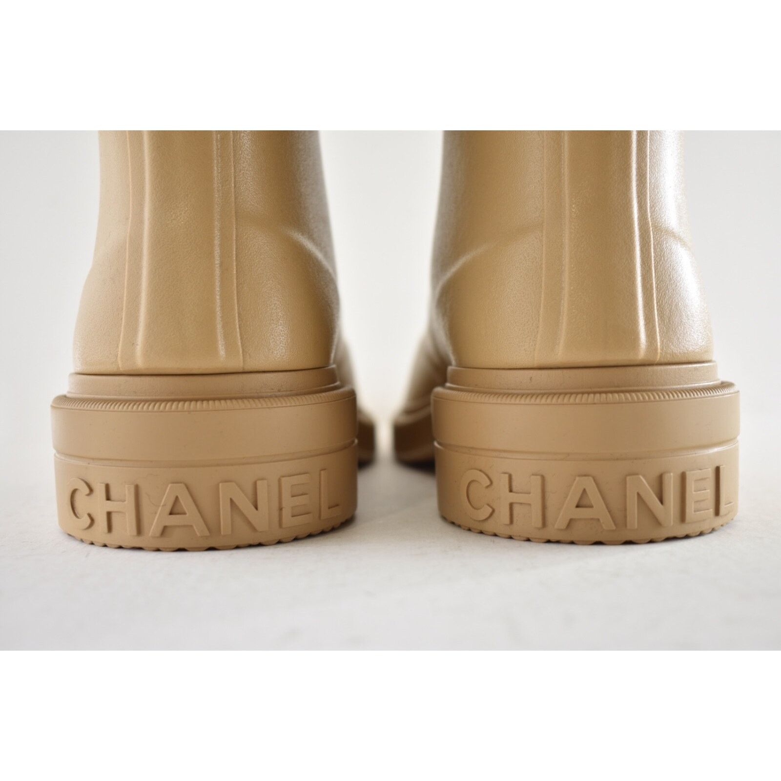 Chanel Wellington Wellies CC Logo Pull On Rubber Rain Boots 40 Size US 10 / IT 40 - 20 Thumbnail