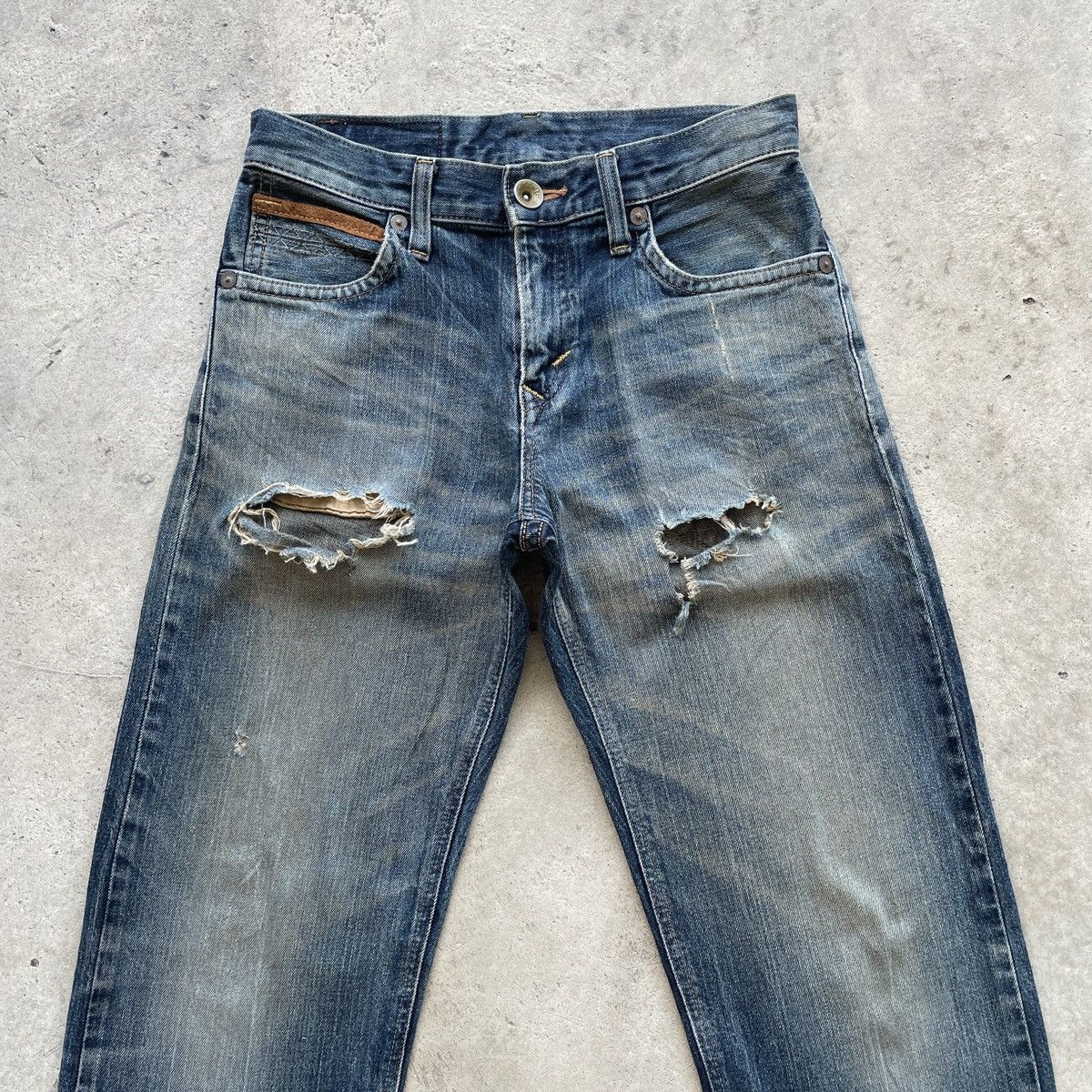 Edwin Vintage Edwin Distressed Faded Ripped Jeans Denim Pants Size US 29 - 4 Thumbnail