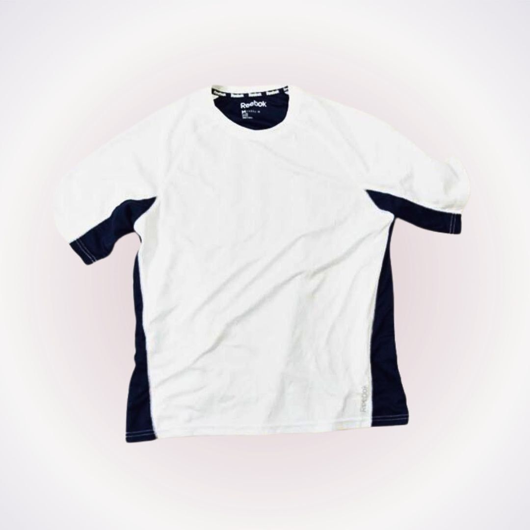Reebok Reebok White and Navy Blue Tech Shirt | Sz M Size US M / EU 48-50 / 2 - 1 Thumbnail