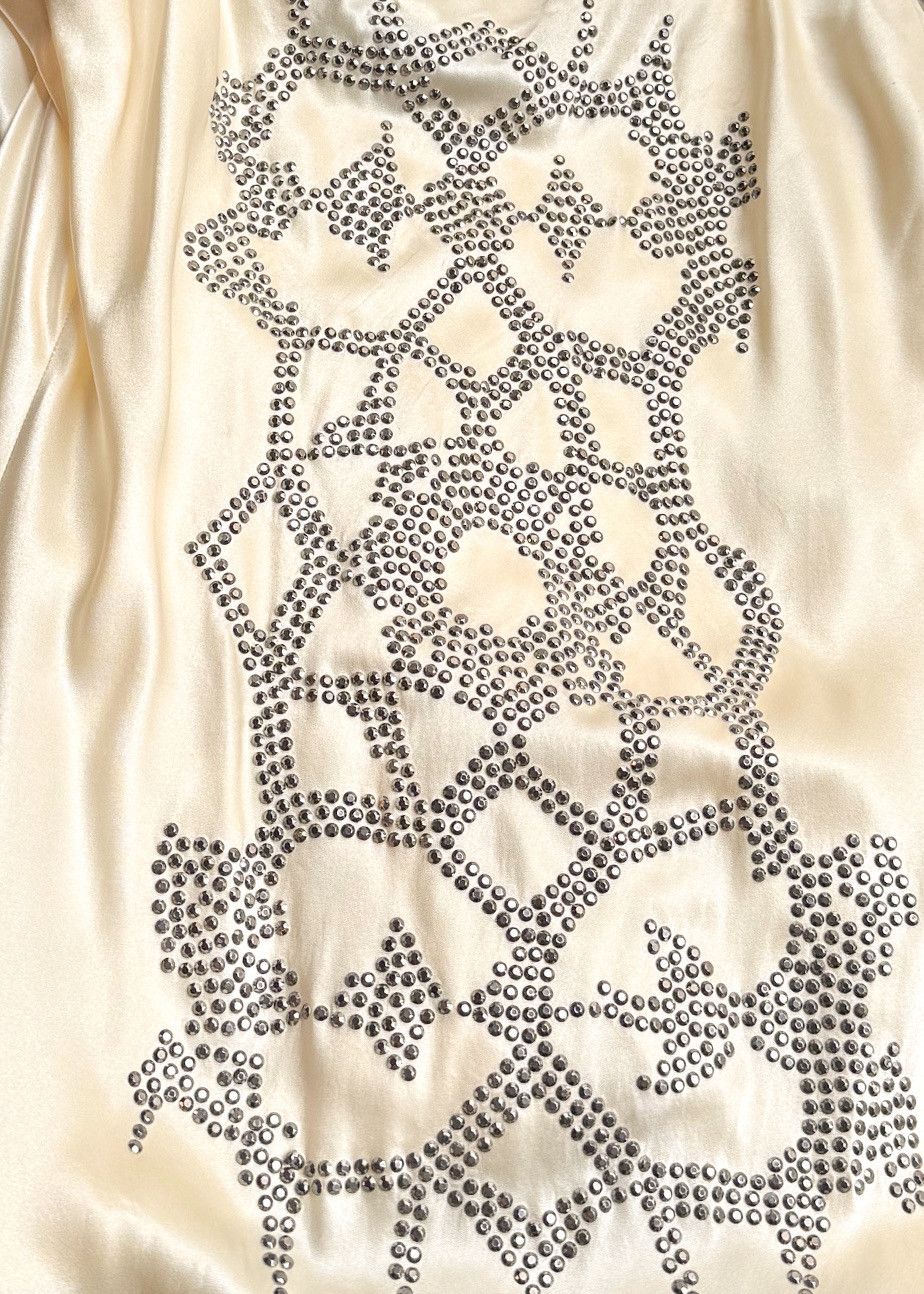 Libertine Libertine Ivory Embellished Satin Slip Dress Size M / US 6-8 / IT 42-44 - 4 Thumbnail