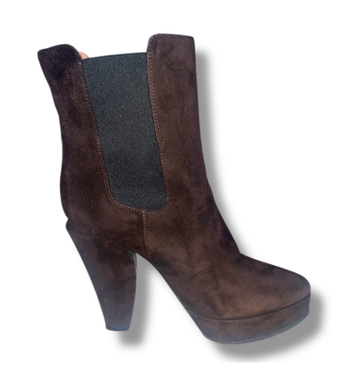 Marni Marni Suede Platform Chelsea Boots | Brown High Heel Size 10 Size US 10 / IT 40 - 4 Thumbnail
