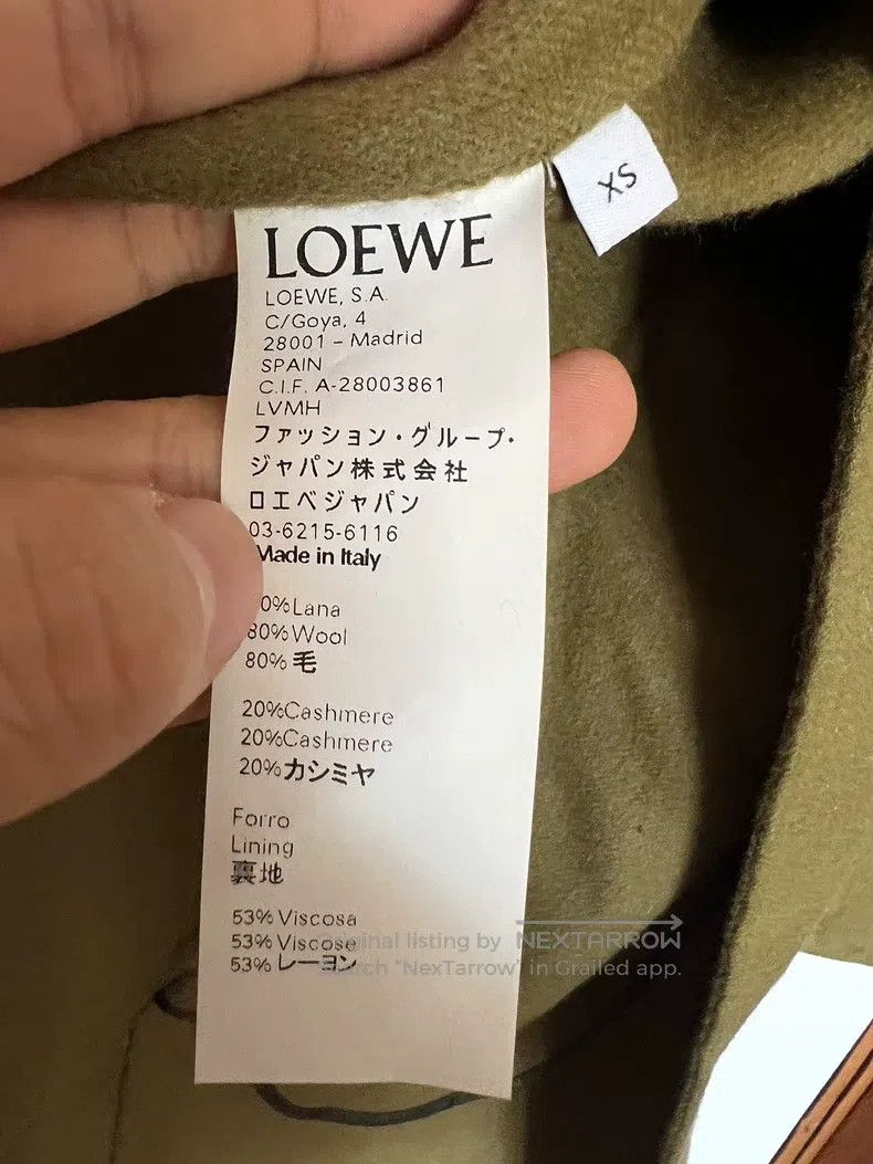 Loewe Loewe Military green double-layered collar cashmere coat Size US XS / EU 42 / 0 - 6 Thumbnail