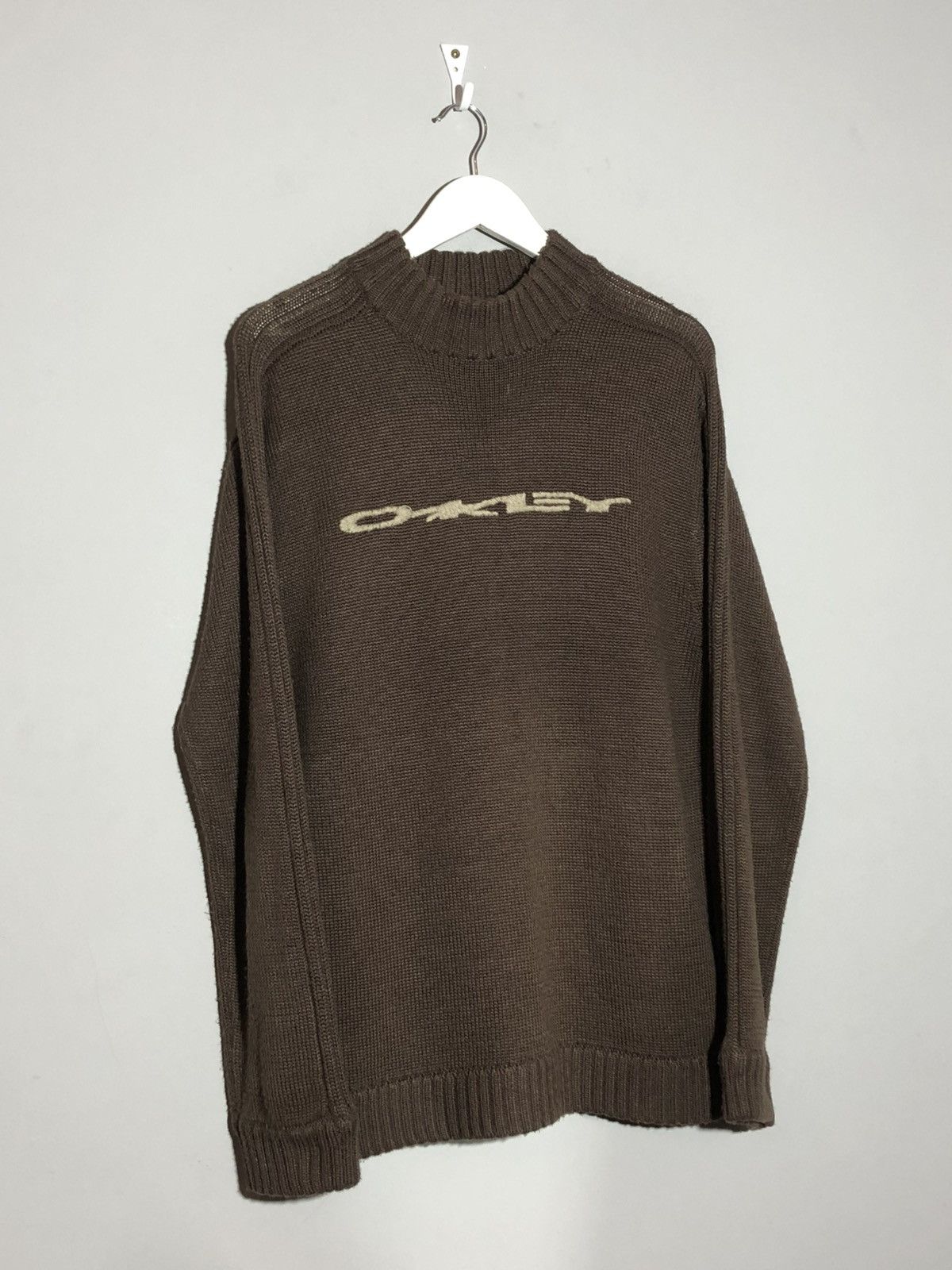 Oakley Vintage Oakley Sweater Brown Sweatshirt Size US L / EU 52-54 / 3 - 3 Thumbnail