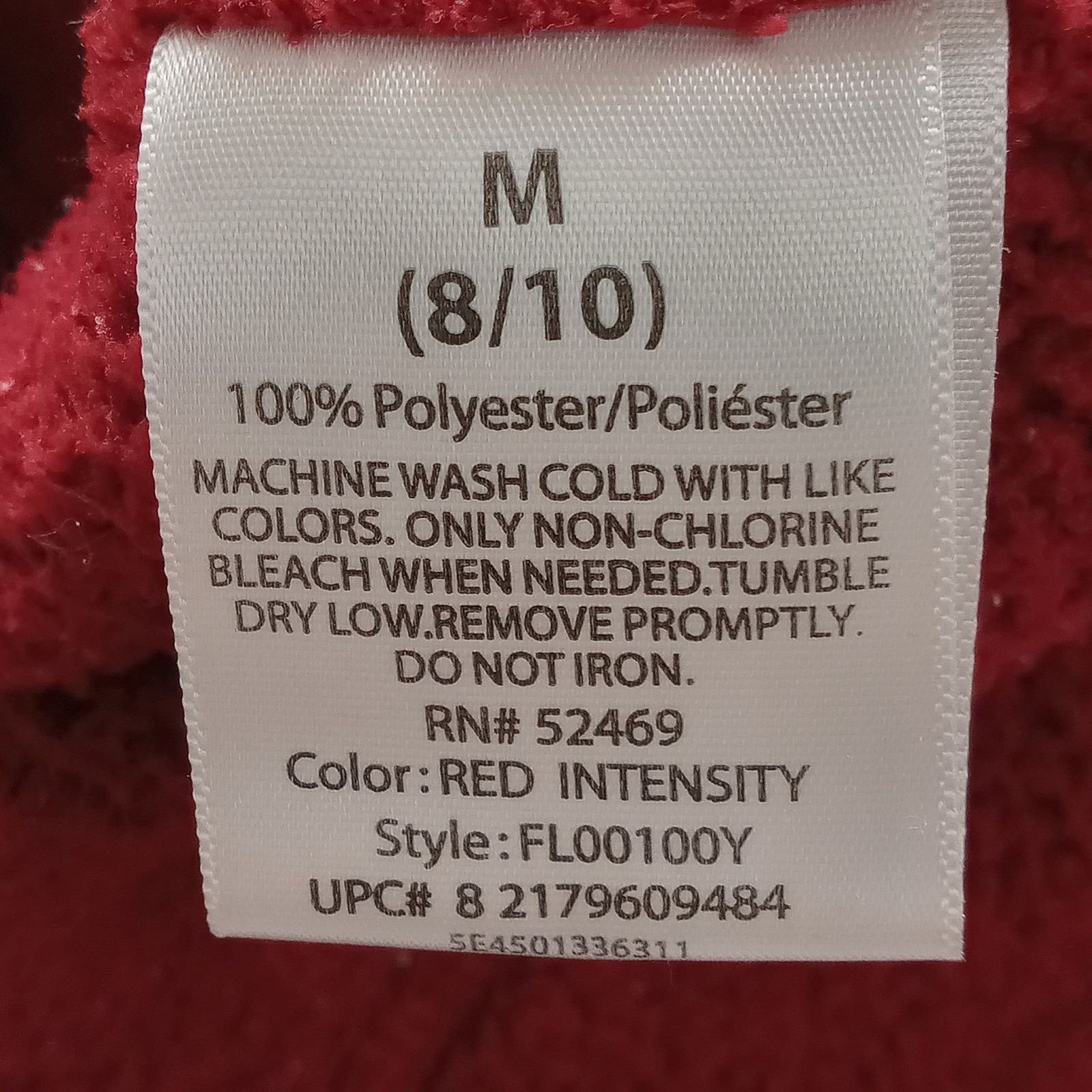 Faded Glory Faded Glory Jacket M Women's Fleece Long Sleeve Red Size M / US 6-8 / IT 42-44 - 6 Thumbnail