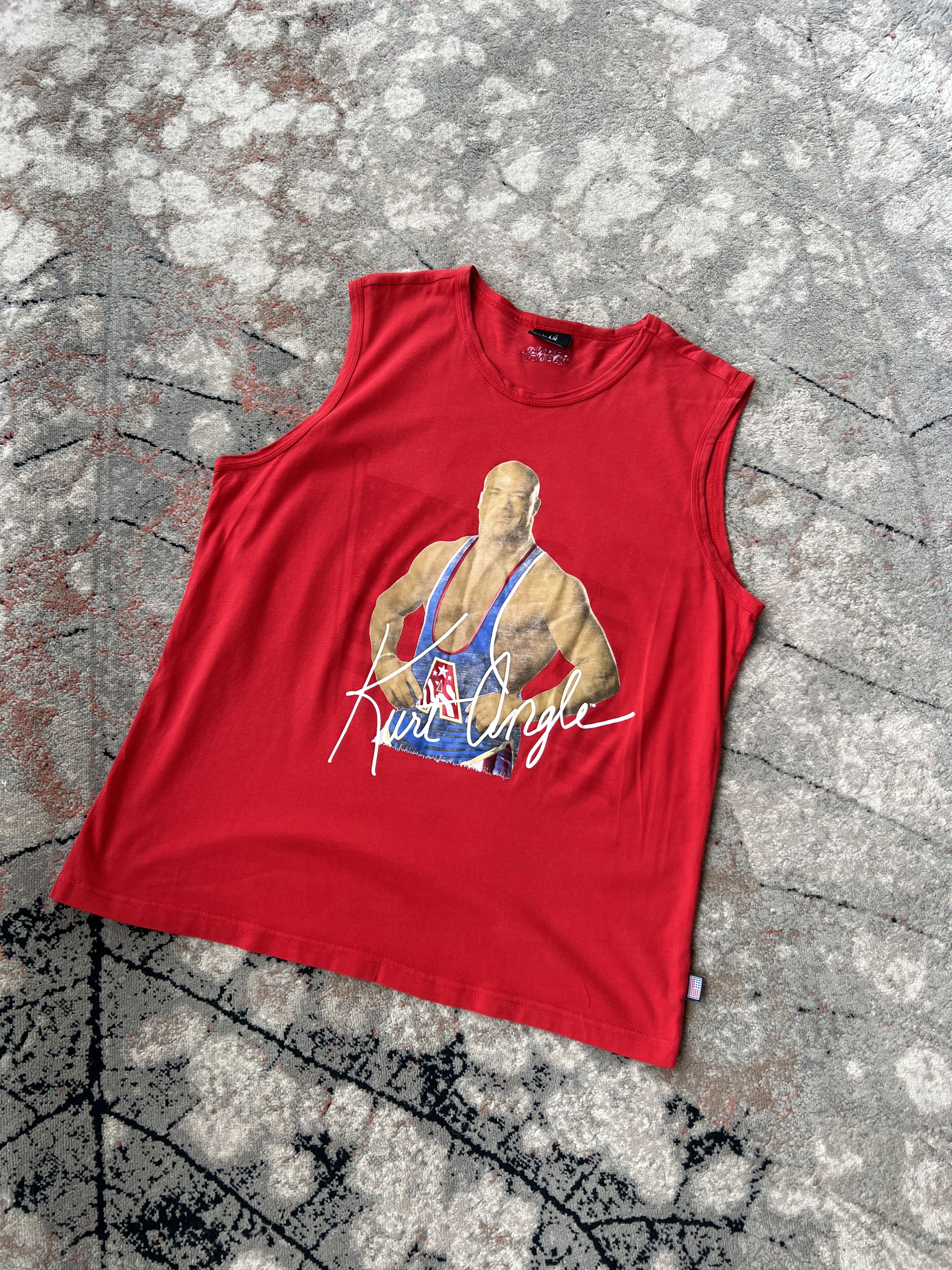 Vintage × WWE × WWF WWE Vintage Kurt Angle Tee Size US XL / EU 56 / 4 - 1 Thumbnail