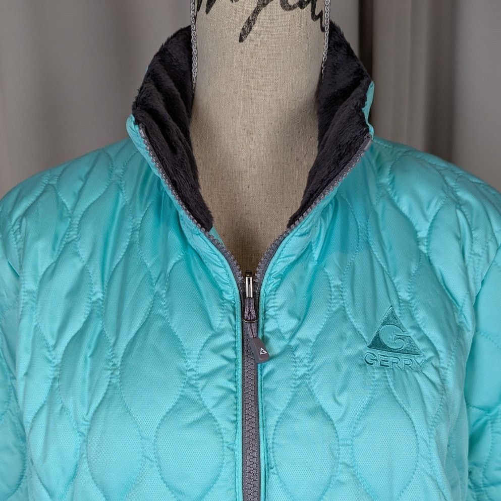 Other Gerry Puffer Jacket Blue Green Seafoam with Gray Trim XL Size XL / US 12-14 / IT 48-50 - 18 Thumbnail