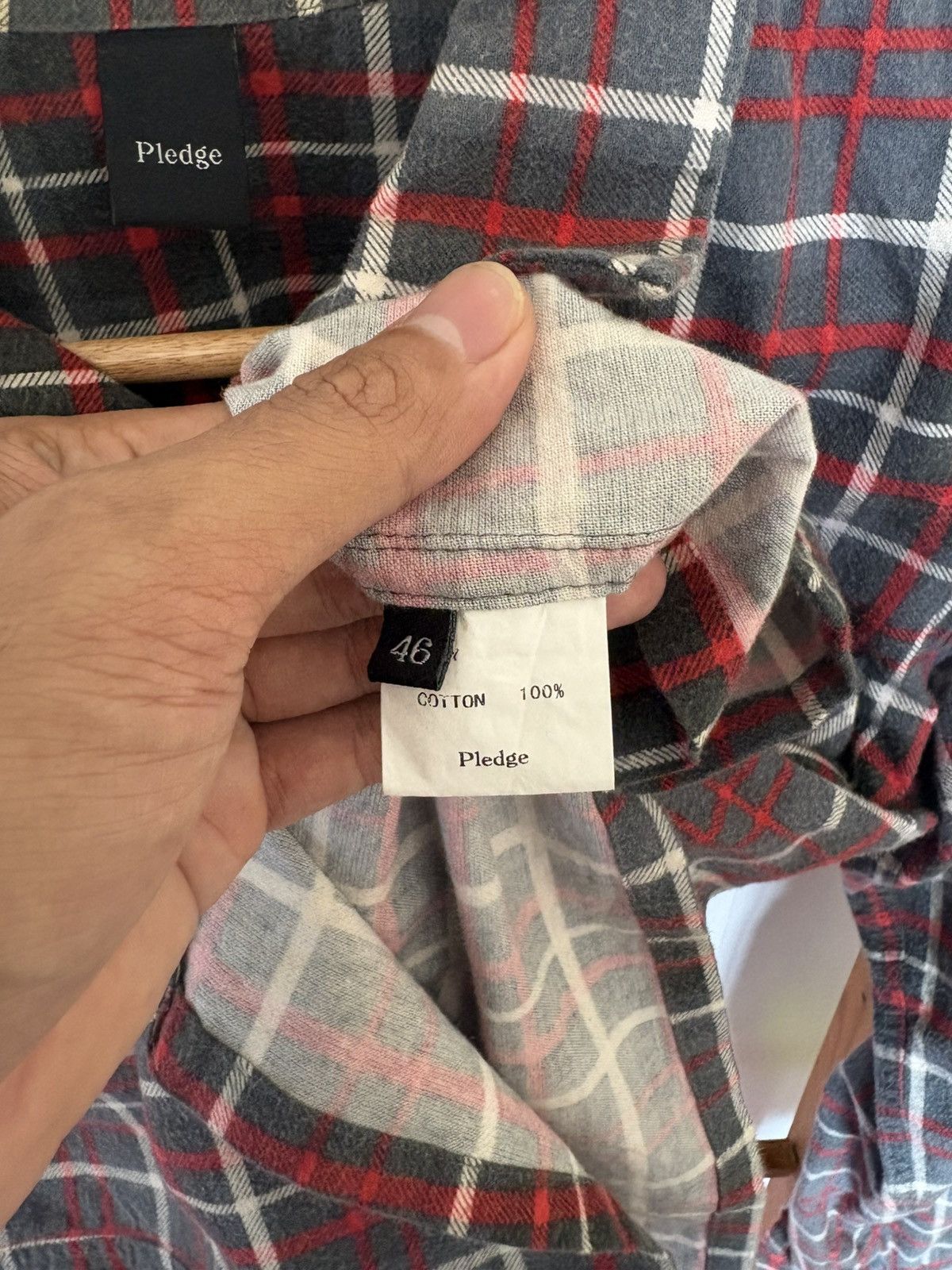 Japanese Brand × Pledge Pledge Plaid Shirt button Size US S / EU 44-46 / 1 - 18 Thumbnail