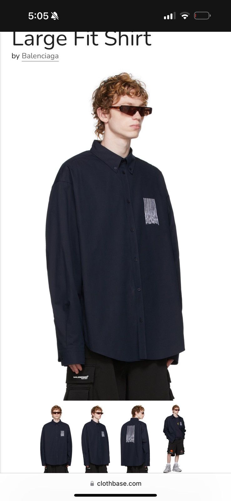 Balenciaga Oversized Balenciaga barcode long sleeve dress shirt Size US S / EU 44-46 / 1 - 9 Thumbnail