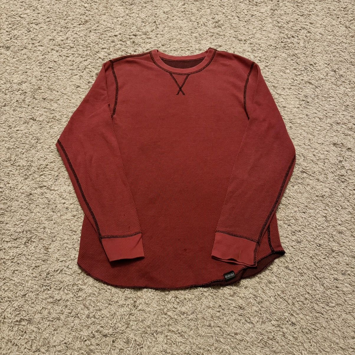 Vintage DARK RUST RED THERMAL SHIRT! Size US M / EU 48-50 / 2 - 1 Thumbnail