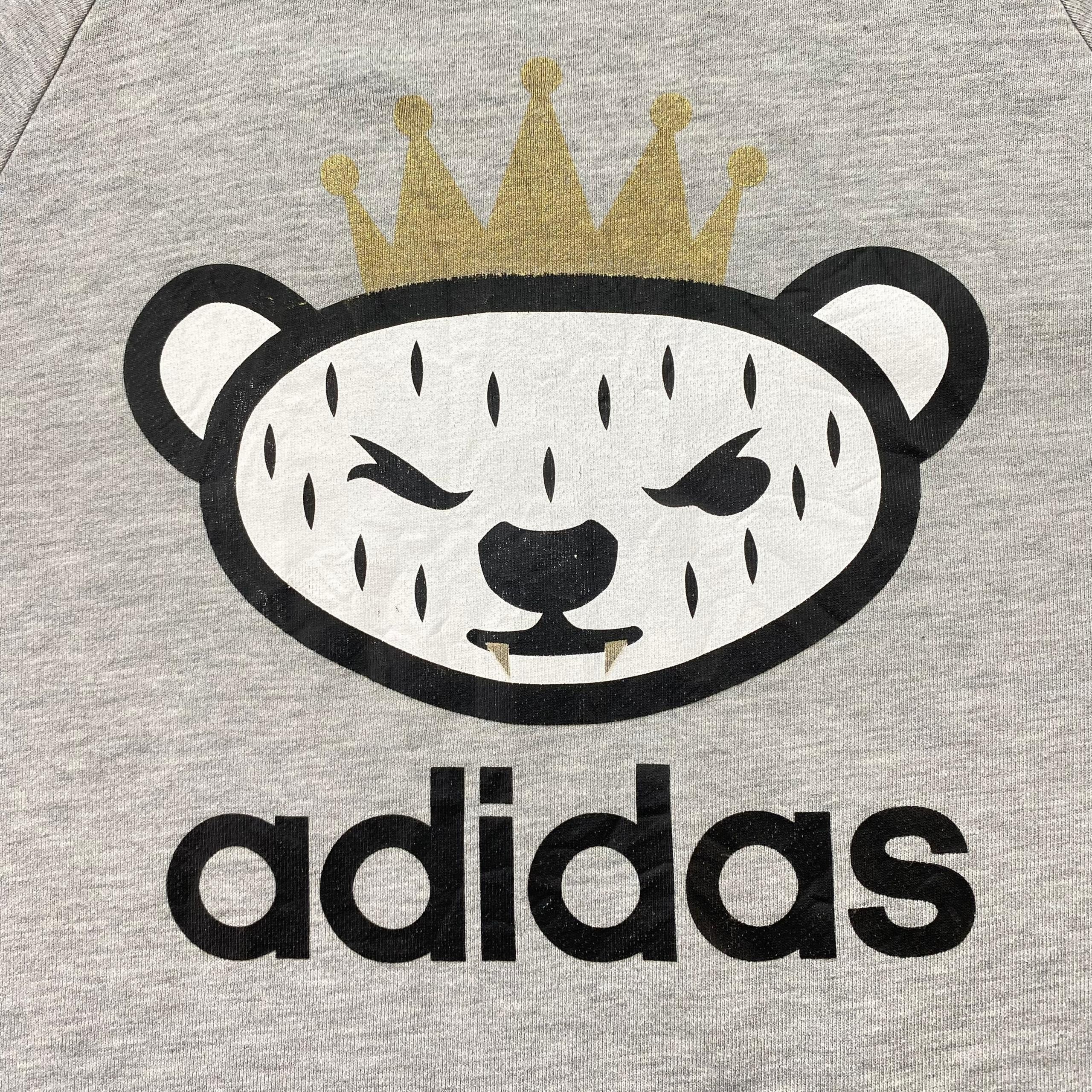 Adidas Vintage Adidas Bear Sweatshirt Size US L / EU 52-54 / 3 - 3 Thumbnail