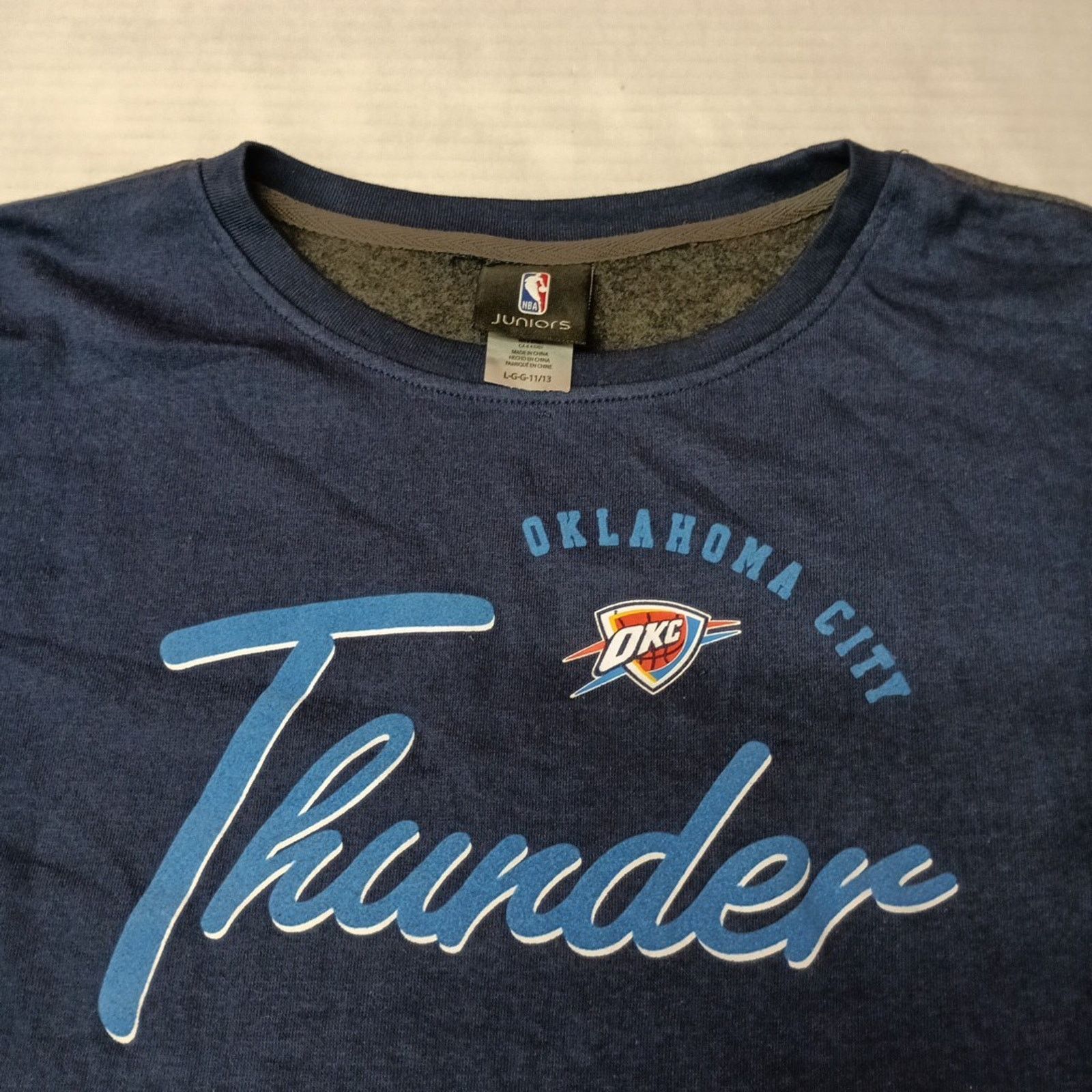 NBA Oklahoma Thunder Blue Juniors Sweatshirt Girl Size L (11-13) Size L / US 10 / IT 46 - 3 Thumbnail