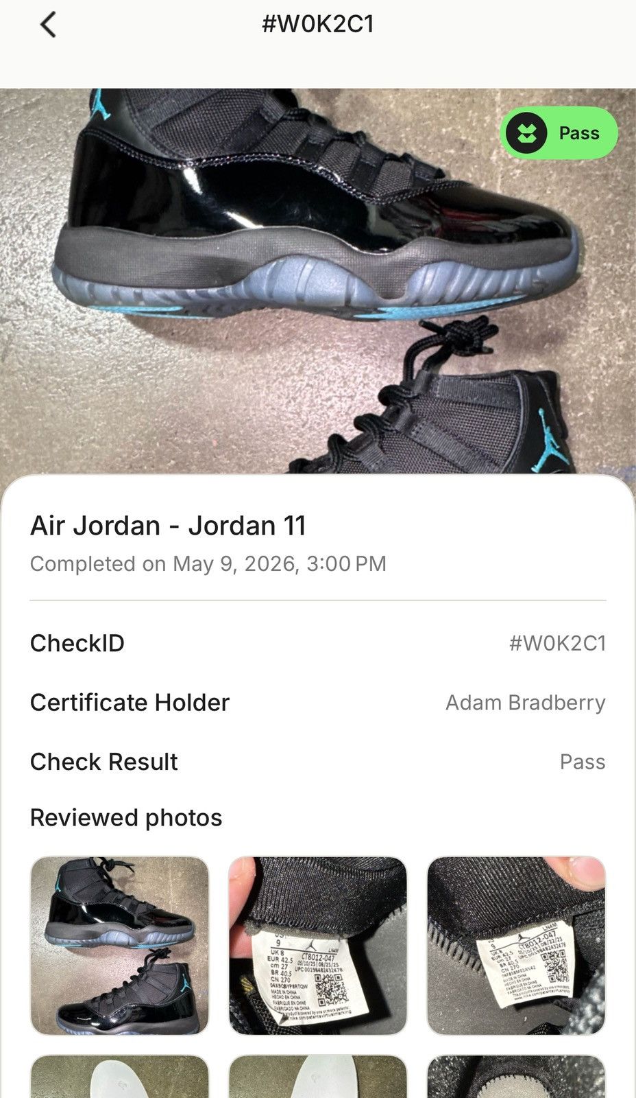Jordan Brand Jordan Retro 11 Gamma Blue 2025 - Size 9 Size US 9 / EU 42 - 8 Thumbnail