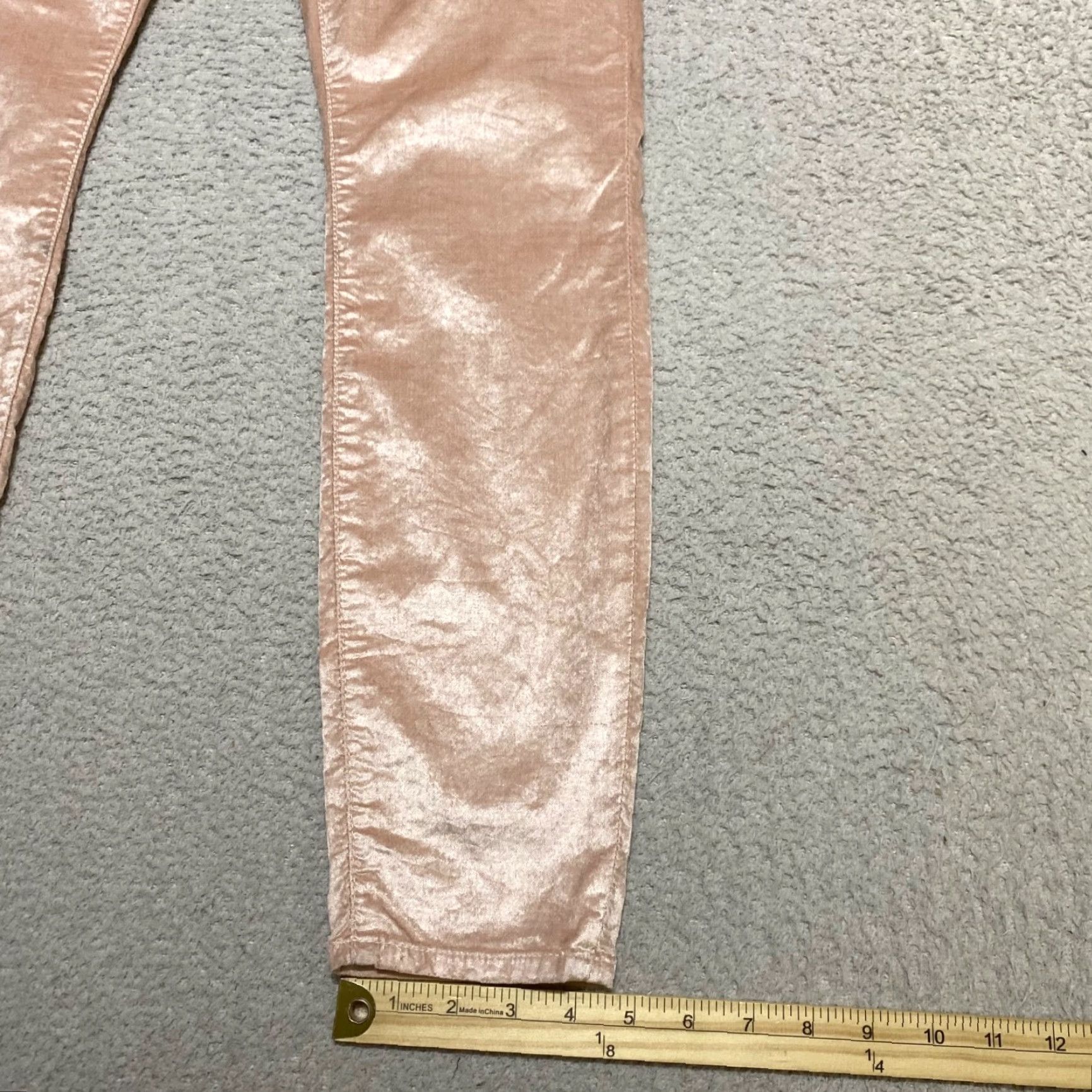 7 For All Mankind 7 For All Mankind Jeans Womens 29 Pink Velvet Mid Rise Skinny 28 In Inseam Size 29" - 6 Thumbnail
