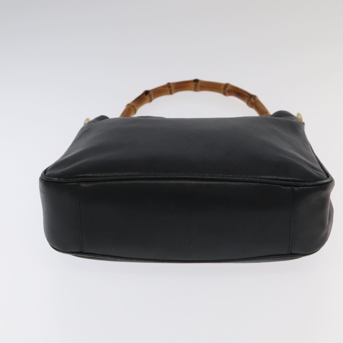 Gucci GUCCI Bamboo Handbag Leather Black Gold 001 3754 001 3754 Size ONE SIZE - 9 Thumbnail