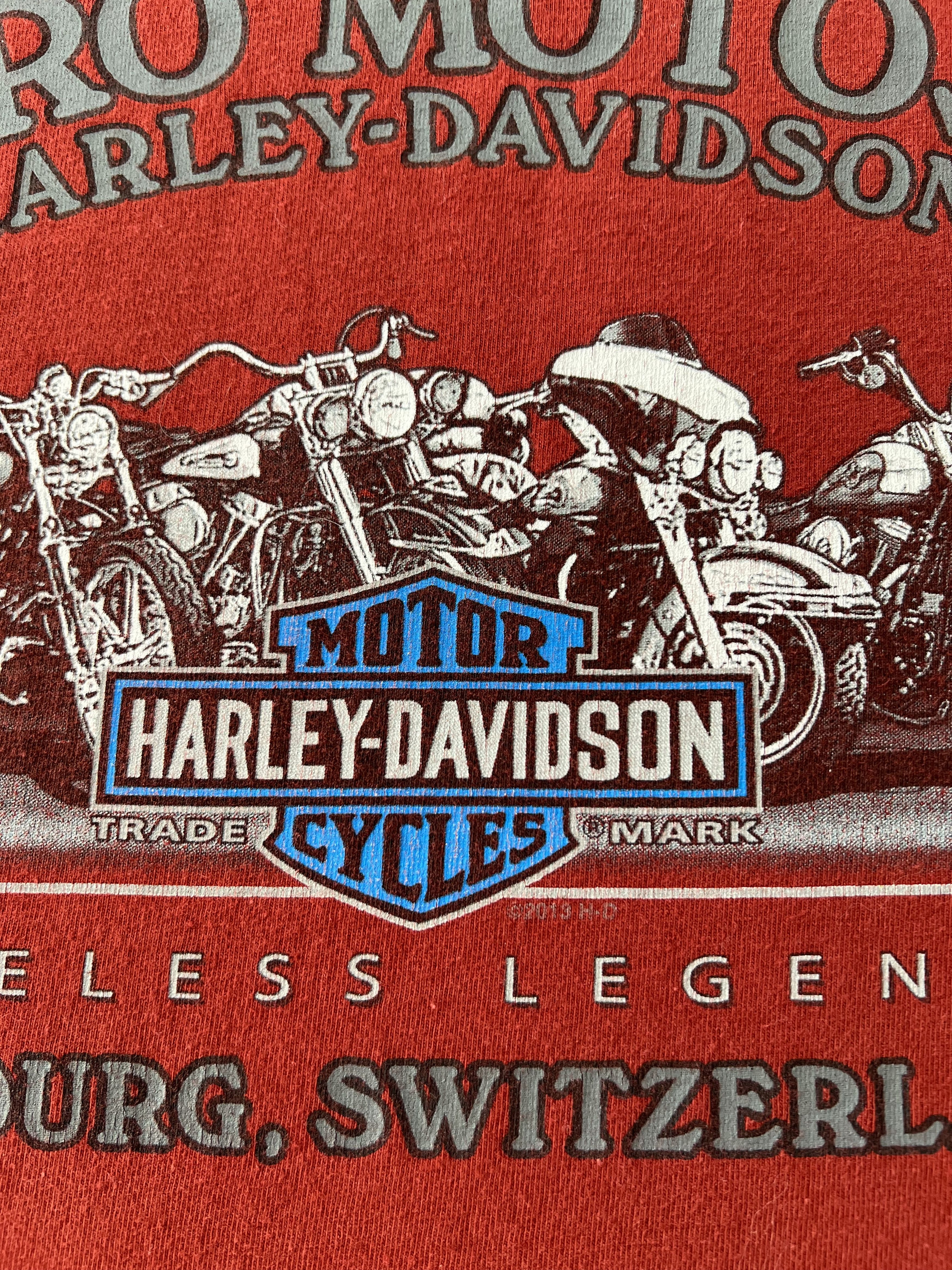 Harley Davidson Vintage 2013 Harley Davidson Sexy Girl Switzerland T-shirt Size US M / EU 48-50 / 2 - 12 Thumbnail