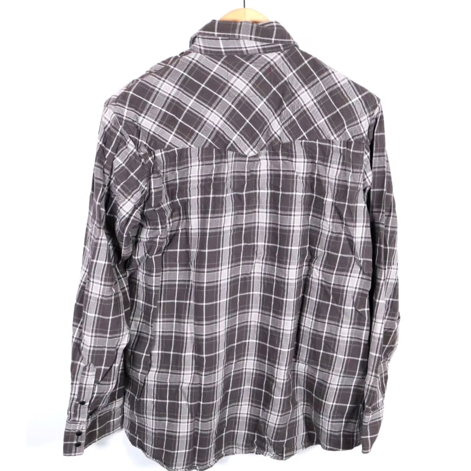 Carhartt Carhartt Western Shirt Men's Large Gray Black Plaid Snap Flannel Size US L / EU 52-54 / 3 - 2 Thumbnail