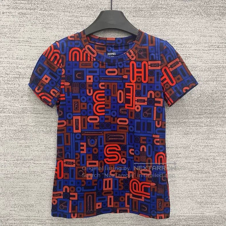 Hermes Hermes Geometric Print Slim Fit Short Sleeve Size XS / US 0-2 / IT 36-38 - 1 Thumbnail