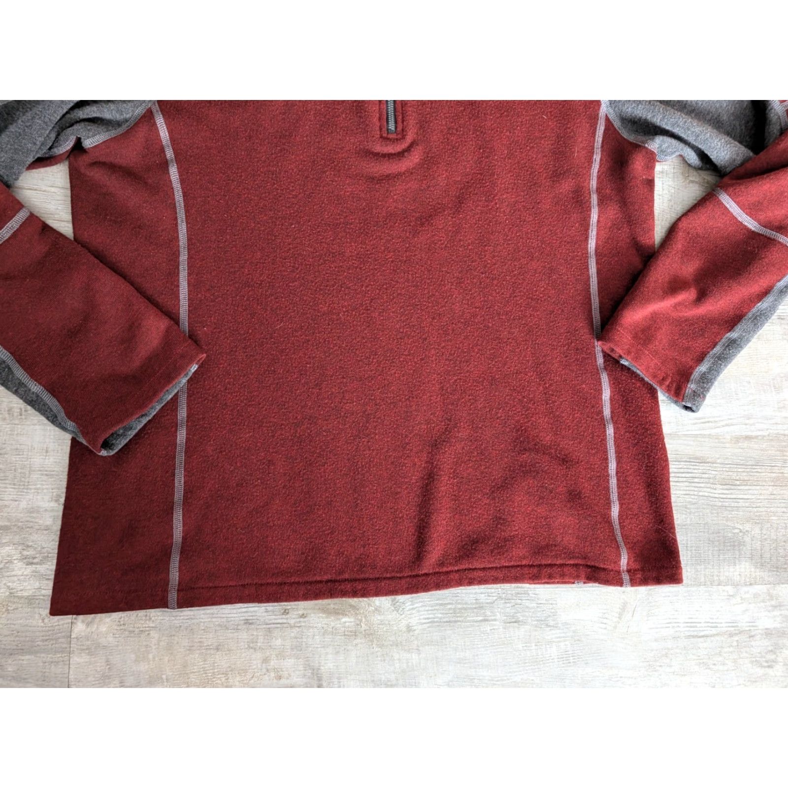 Vintage Kuhl Sweater Mens L Dark Red Quarter 1/4 Zip Kashmira Fleece Pullover Outdoor Hiking VG Size US L / EU 52-54 / 3 - 7 Thumbnail