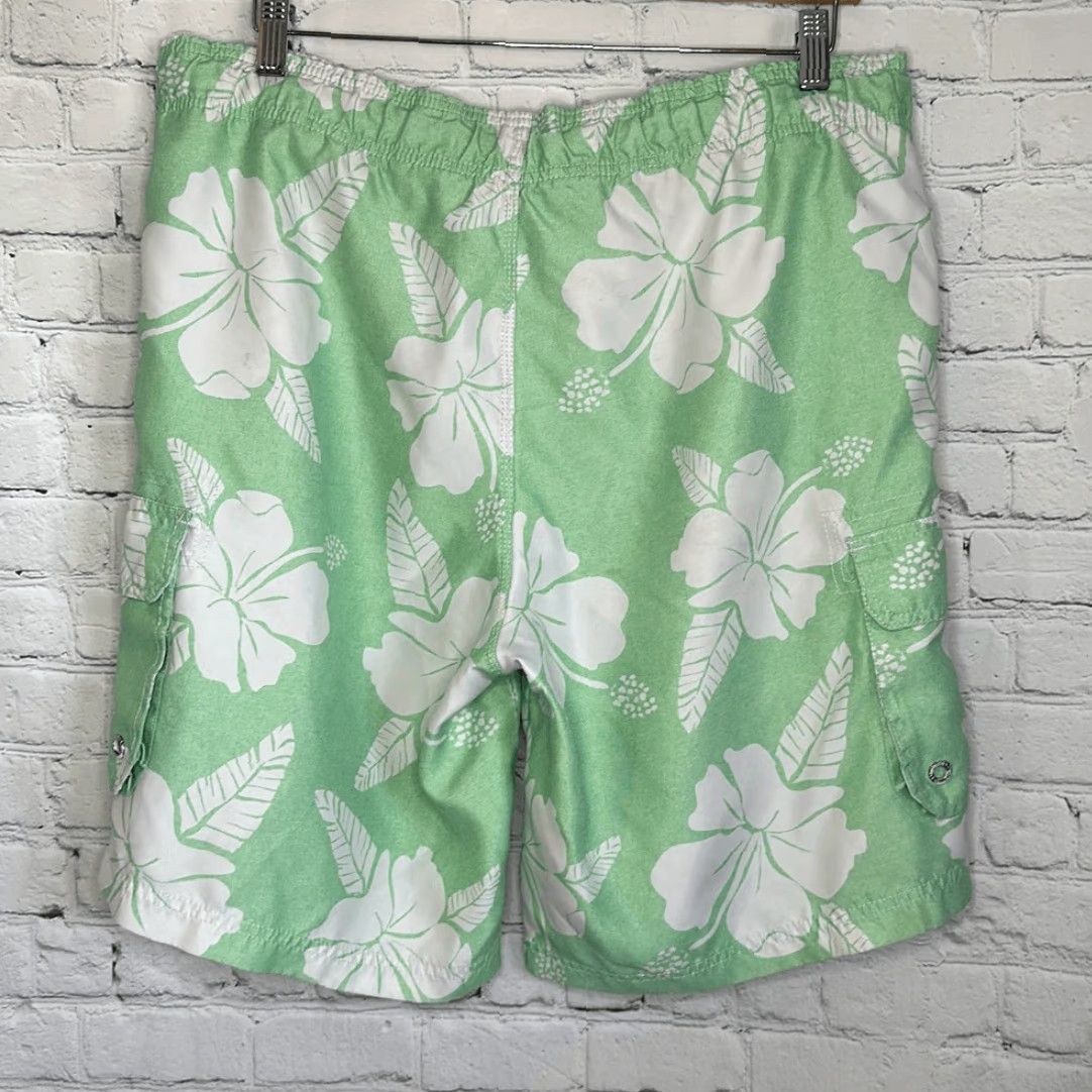 Ocean Pacific OP Mens Mint Green White Drawstring Swim Trunks Board Shorts Size M 32-34 Men Multicolor Ocean Pacific Size US 31 - 5 Thumbnail