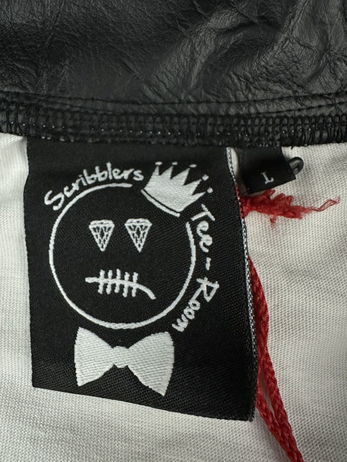 Designer Scribblers Baseball Shirt Faux Leather Trim & Embroidery Size US L / EU 52-54 / 3 - 7 Thumbnail