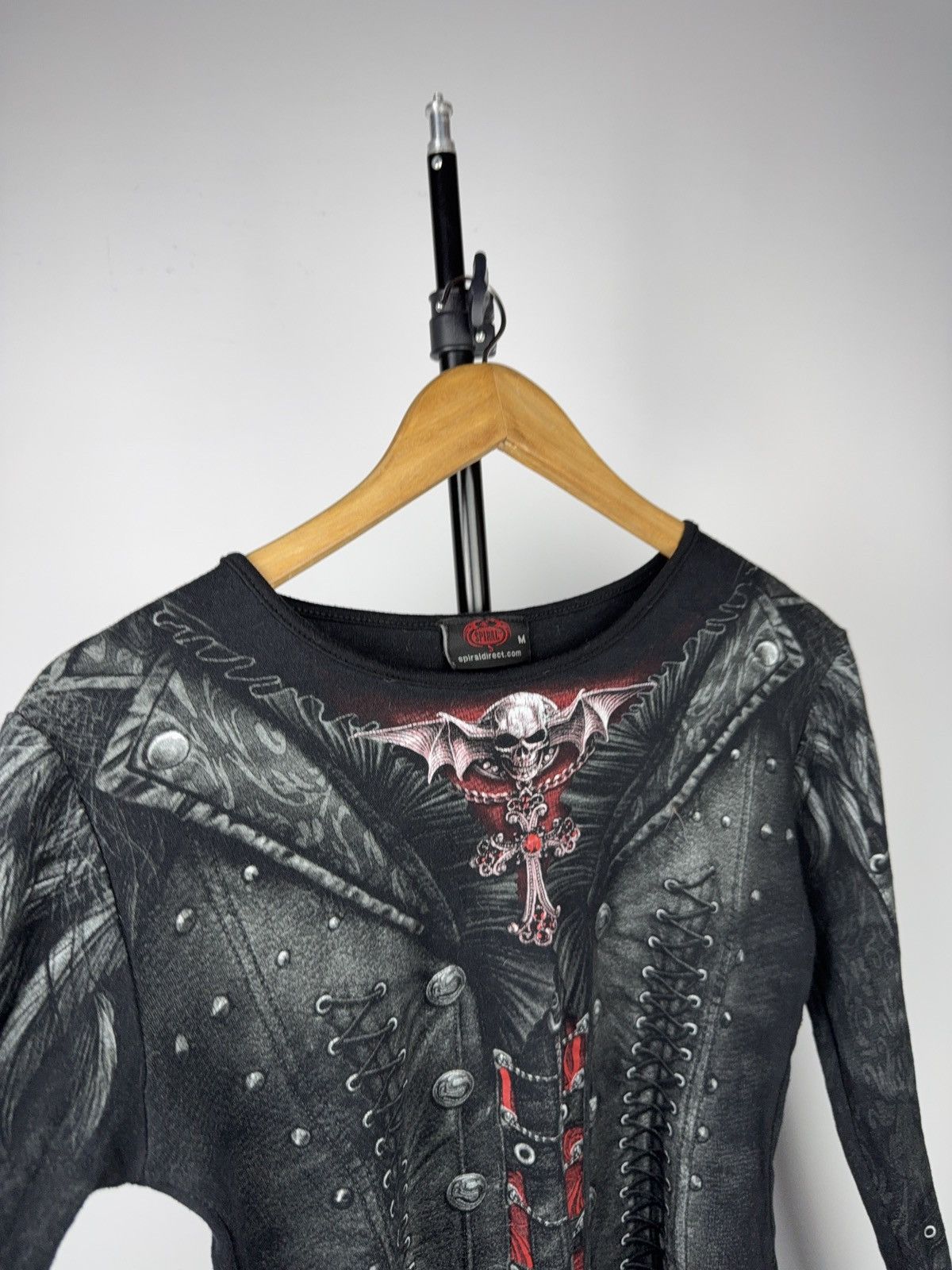Japanese Brand Spiral Direct Gothic Punk Vampire Corset Skull Long Sleeve M Size M / US 6-8 / IT 42-44 - 3 Thumbnail