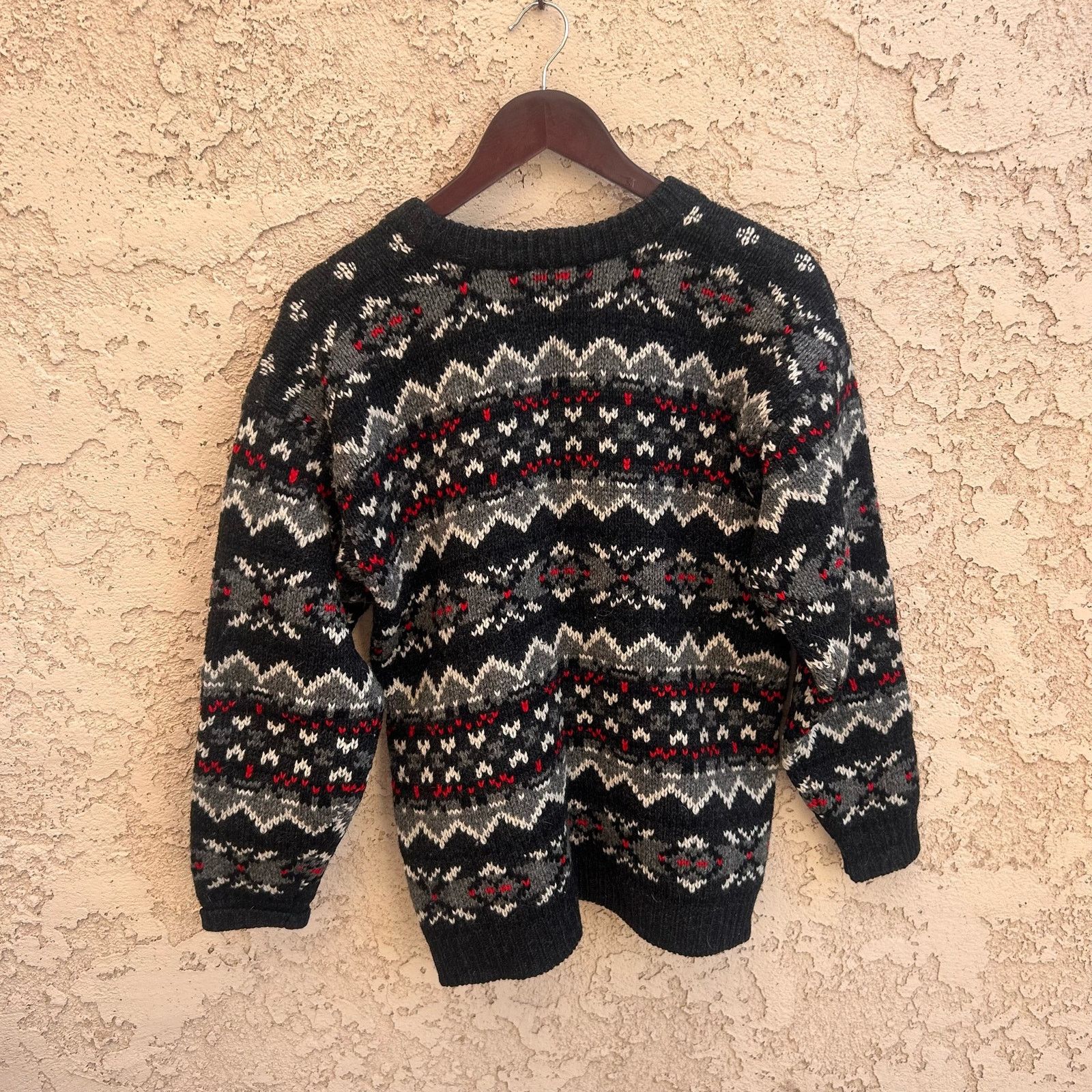 Vintage Vintage Shetland Wool Geometric Grandpa Sweater Size P(S/M) Size M / US 6-8 / IT 42-44 - 2 Thumbnail