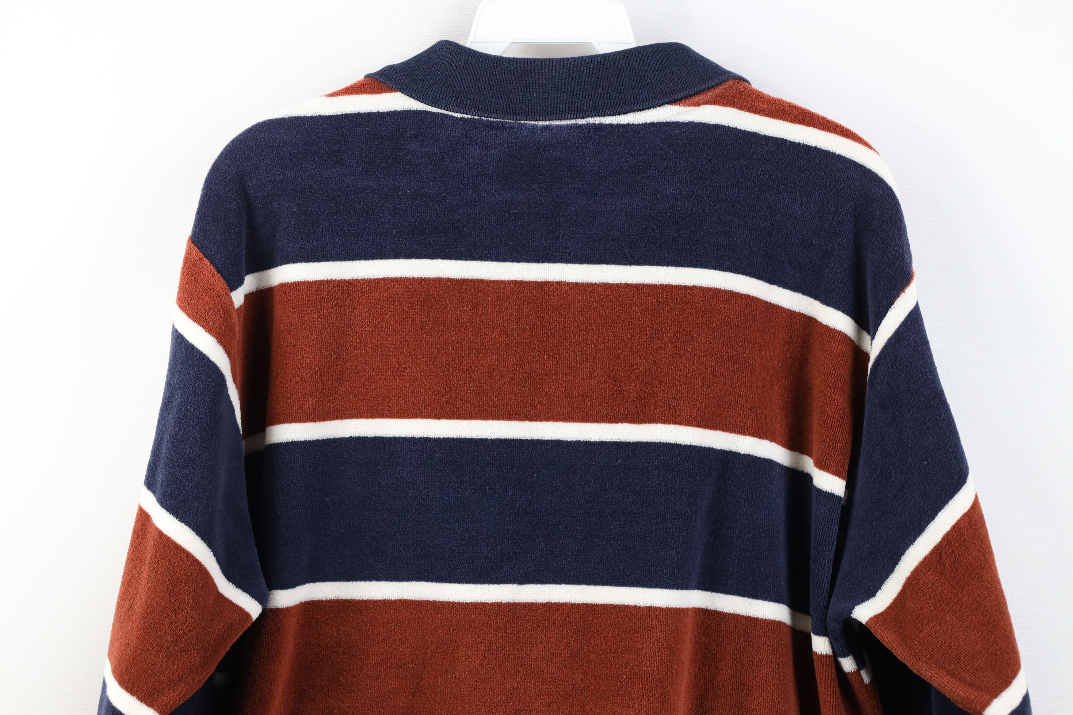 Vintage Vintage 70s Streetwear Terry Cloth Long Sleeve Rugby Polo Size US L / EU 52-54 / 3 - 12 Thumbnail